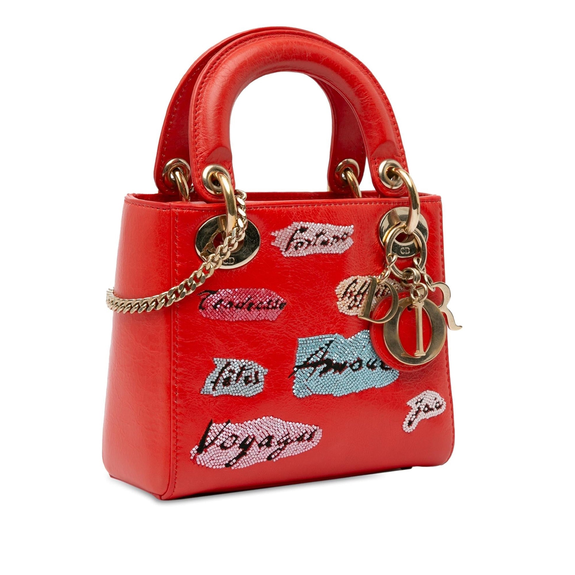 Dior Calfskin Sequin Embellished Lady Shg Jwi5Rt Satchel Bag Mini