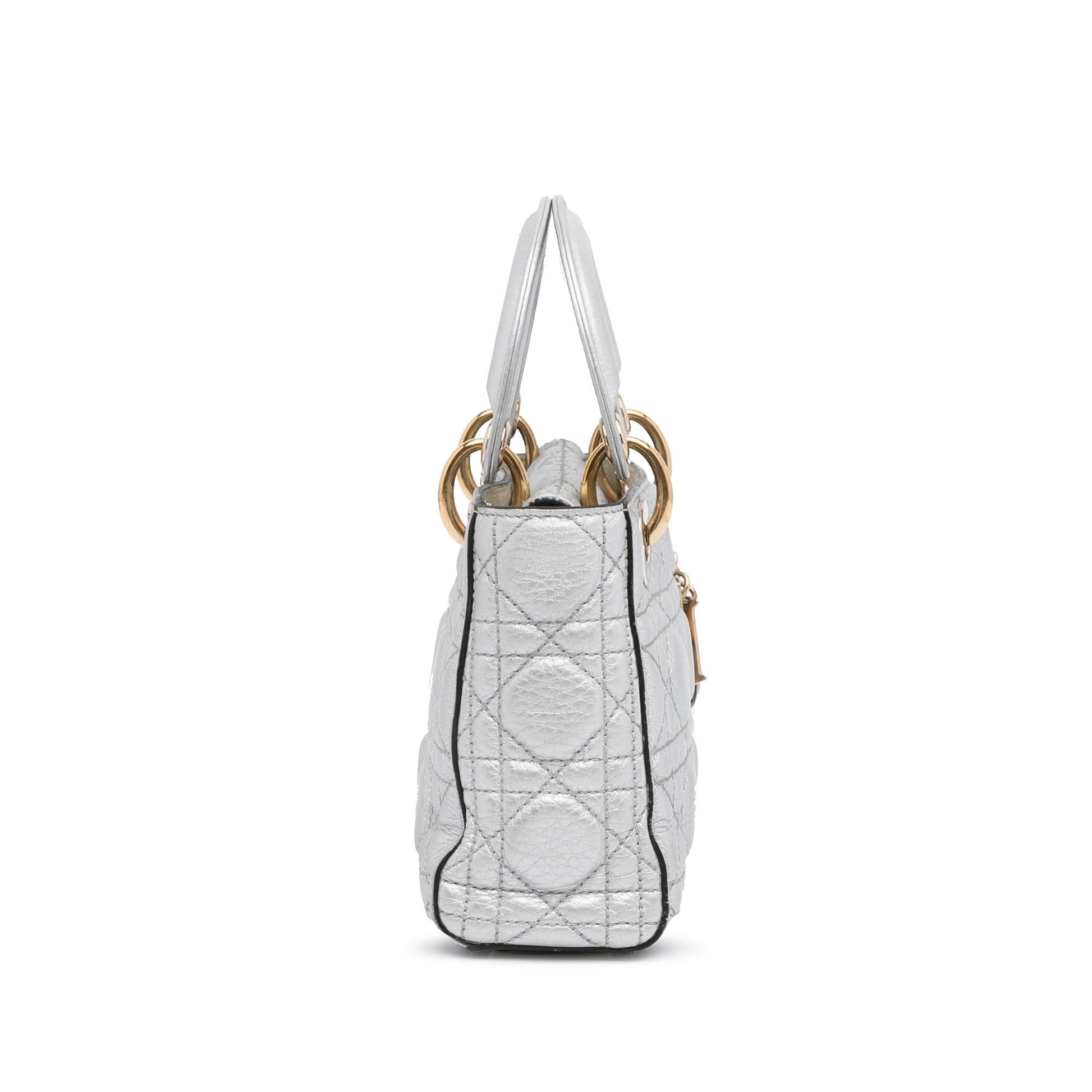 Dior Cannage Lady Shg Mzltwv Satchel Bag Lambskin Mini