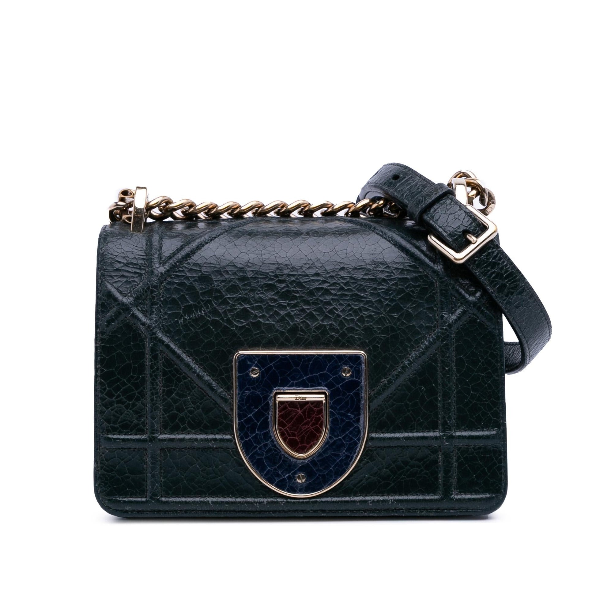 Dior Crackled Deerskin ama Crossbody Bag Mini Flap Diorama Flap 1