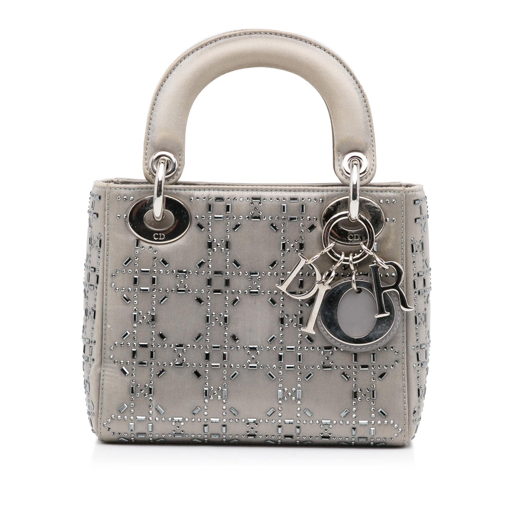 Dior Crystal Embellished Lady Shg V7Ezwy Satchel Bag Satin Mini
