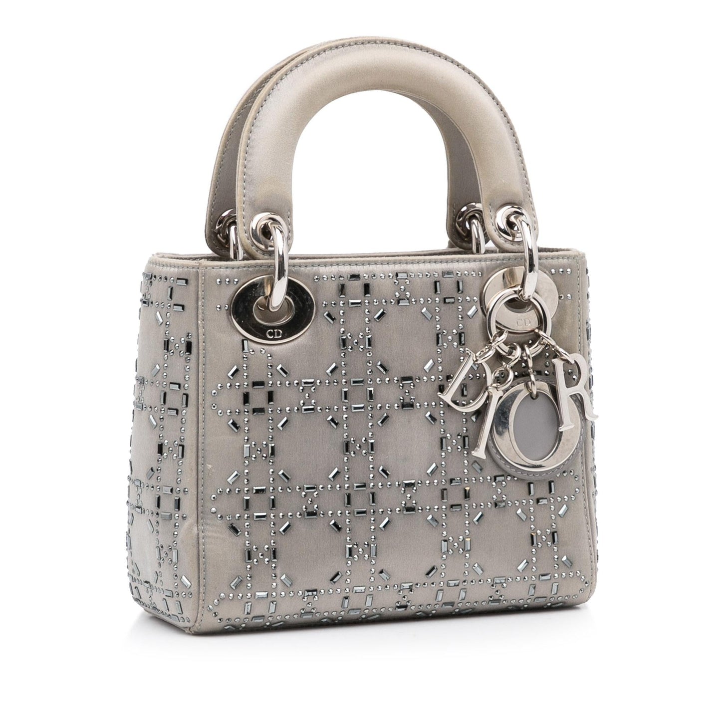 Dior Crystal Embellished Lady Shg V7Ezwy Satchel Bag Satin Mini