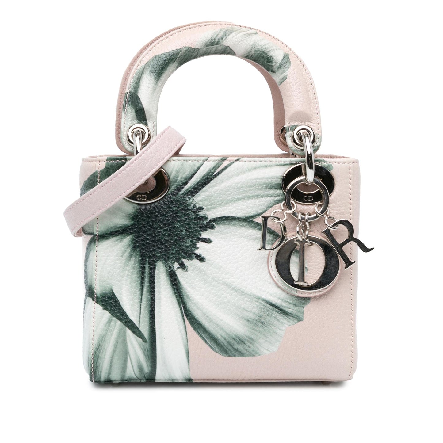 Dior Deerskin Flower Printed Lady Satchel Bag Mini