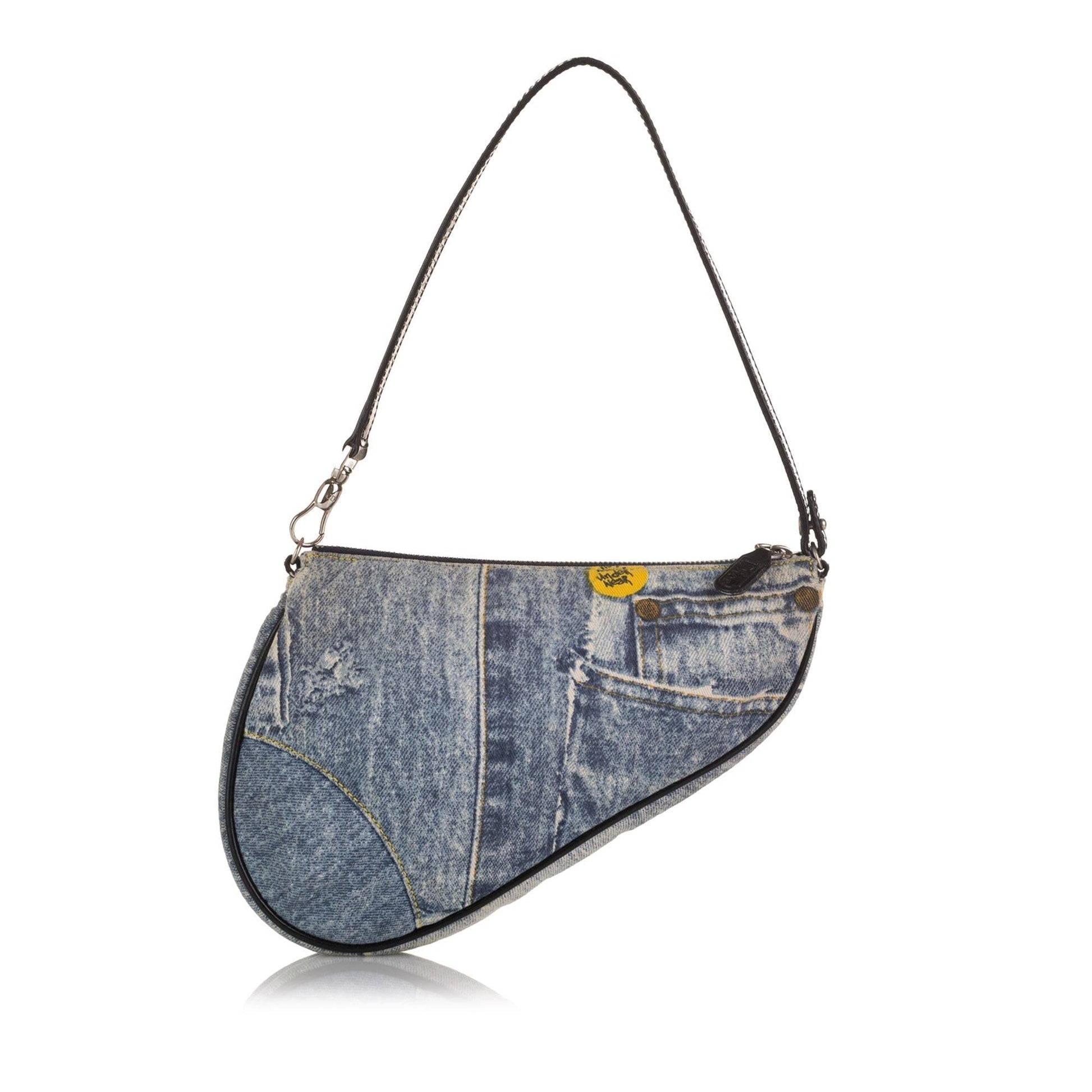 Dior Saddle Pochette Shg Handbag Denim Mini Travel Bag