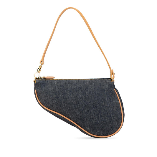 Dior Saddle Pochette Shoulder Bag Denim Mini