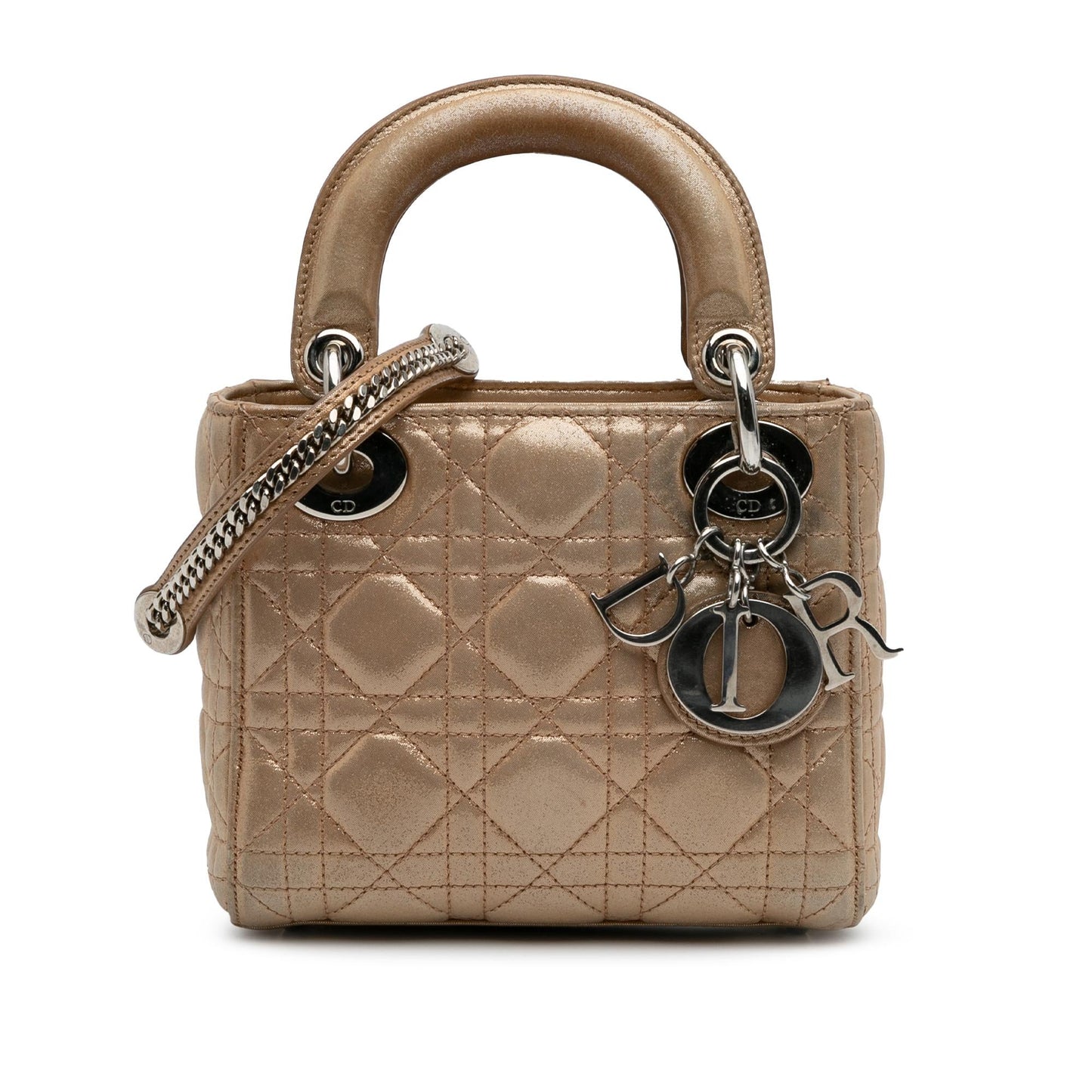 Dior Iridescent Cannage Lady Satchel Bag Lambskin Mini Lady Dior 3
