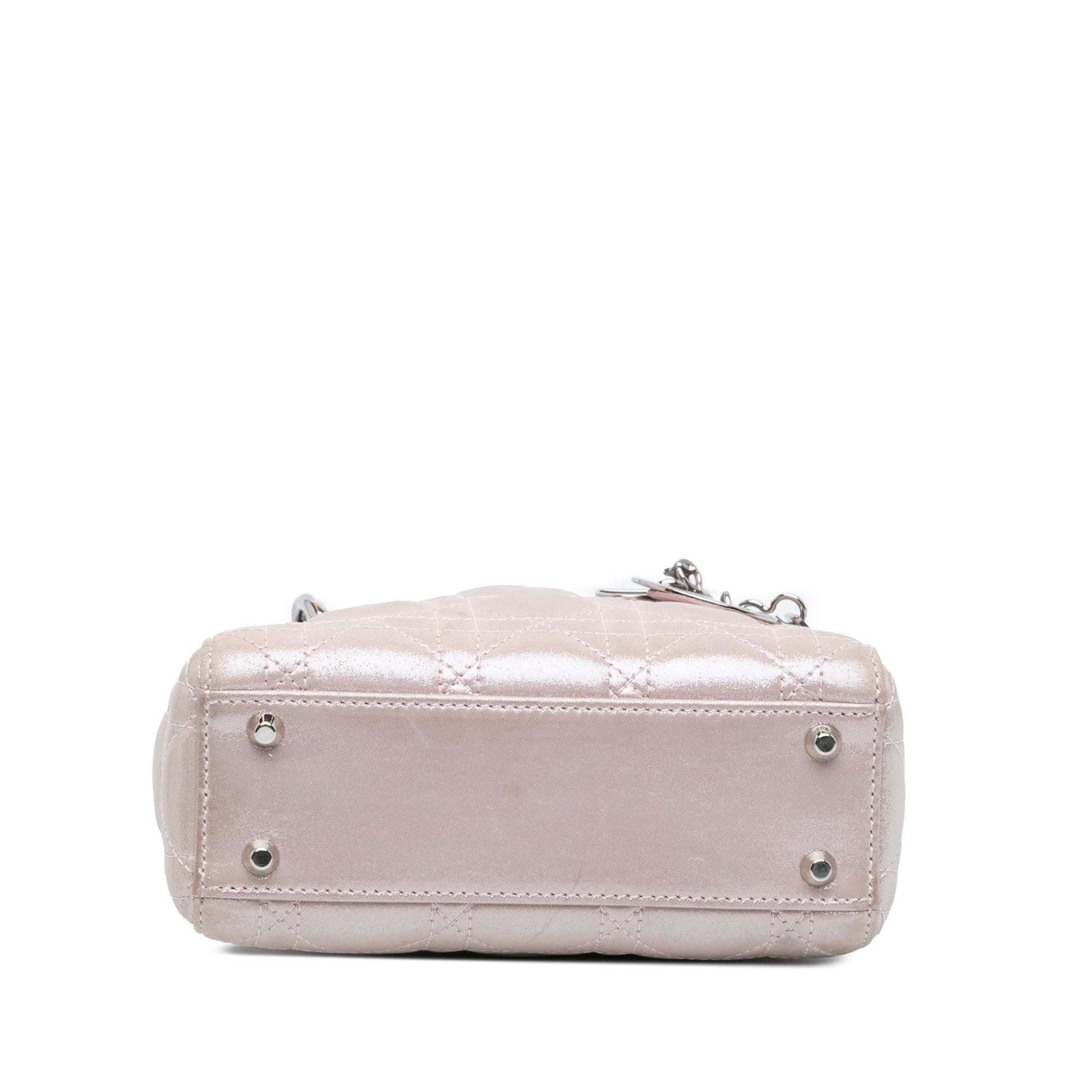 Dior Iridescent Cannage Lady Satchel Bag Lambskin Mini Lady Dior 5