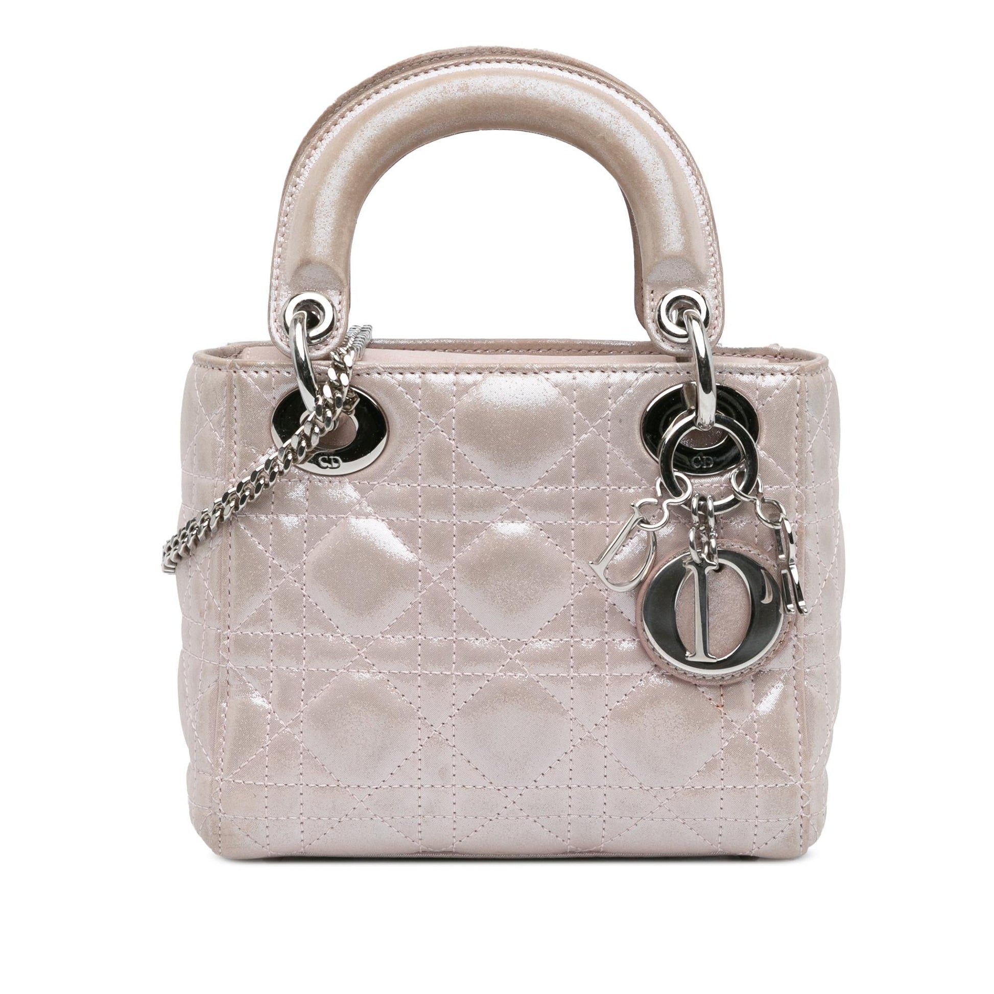Dior Iridescent Cannage Lady Satchel Bag Lambskin Mini Lady Dior 5