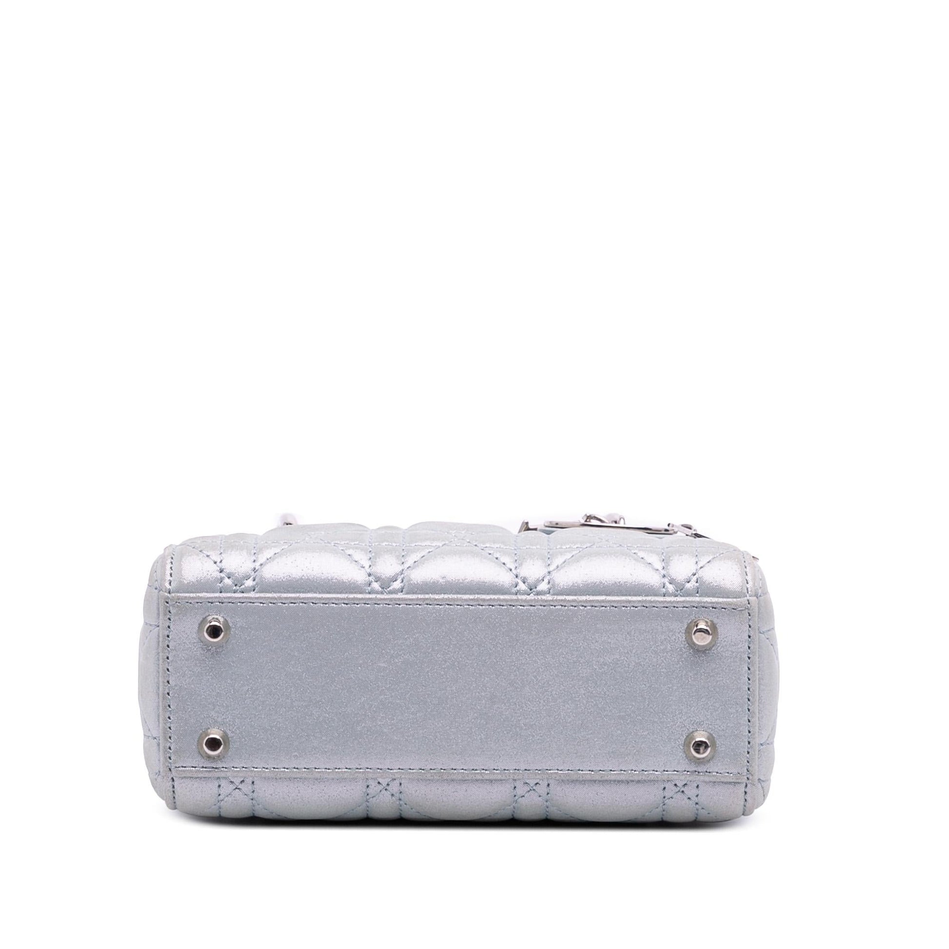 Dior Iridescent Cannage Lady Satchel Bag Lambskin Mini Lady Dior 8