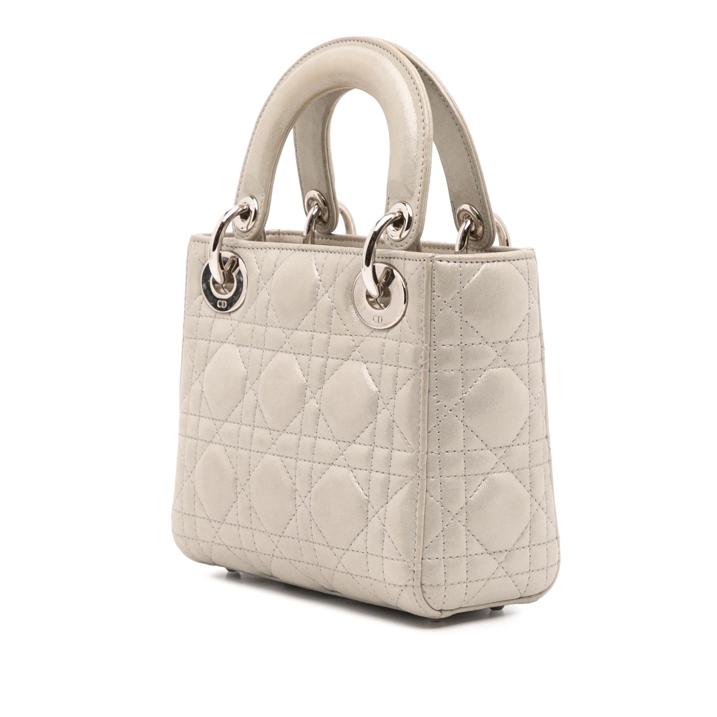 Dior Iridescent Cannage Lady Satchel Bag Lambskin Mini Lady Dior 10