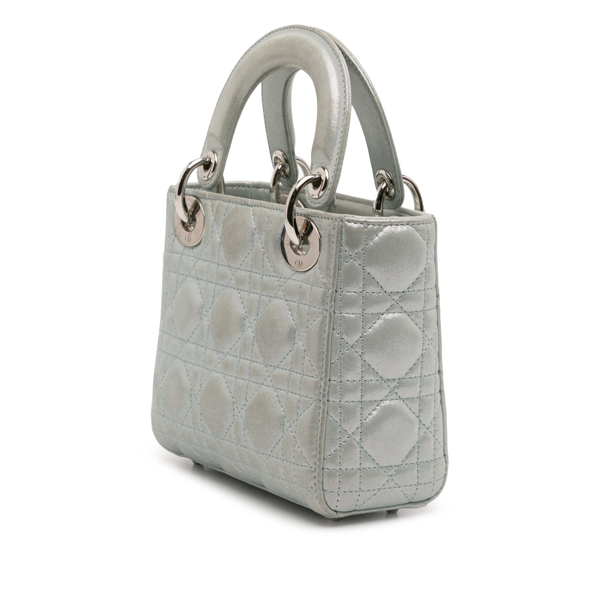 Dior Iridescent Cannage Lady Satchel Bag Lambskin Mini Lady Dior 11