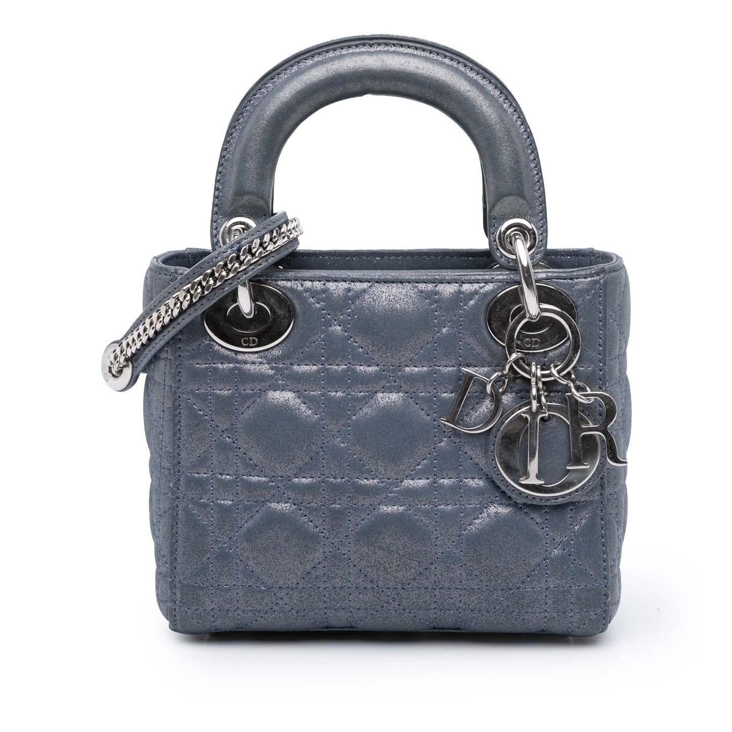 Dior Iridescent Cannage Lady Satchel Bag Lambskin Mini Lady Dior 12