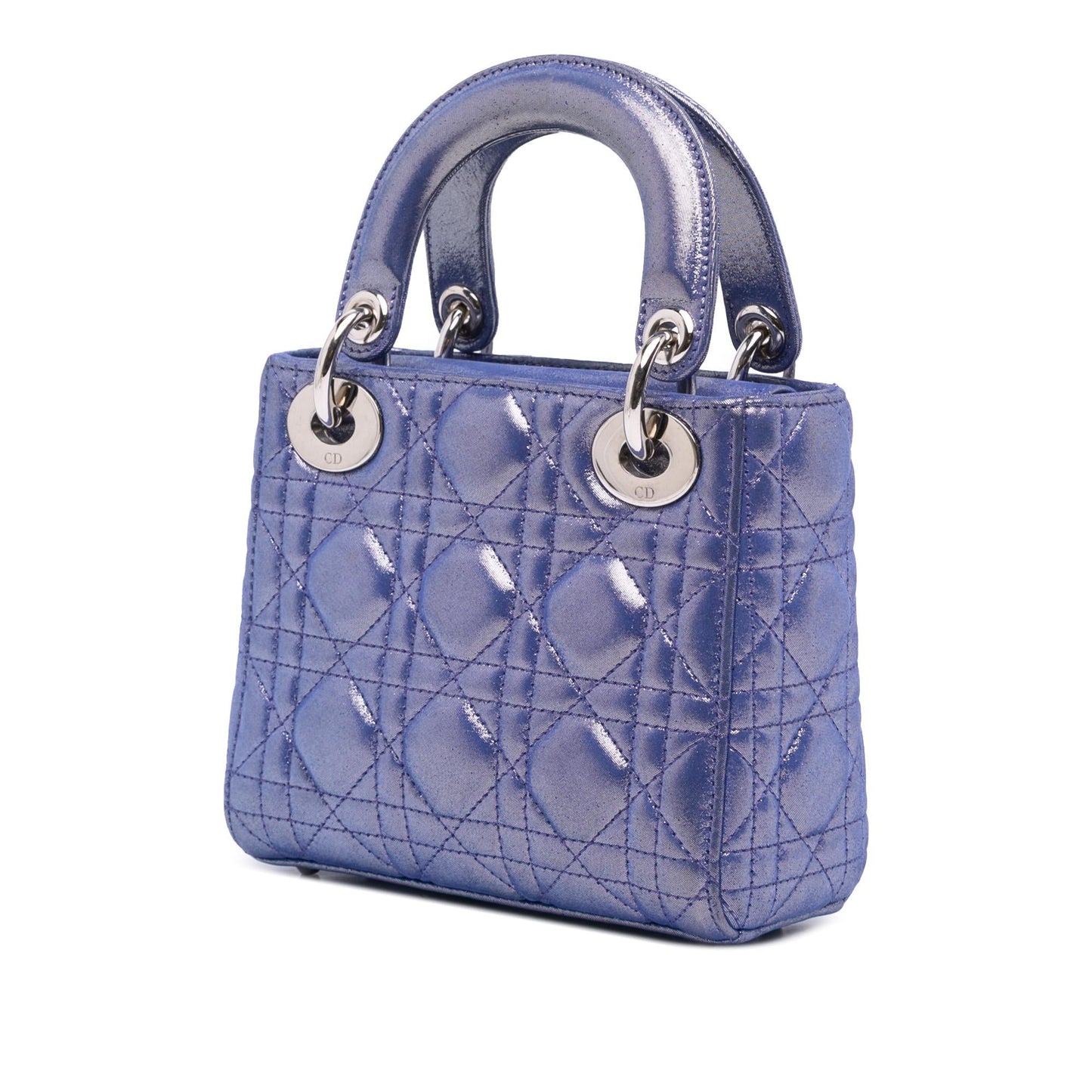 Dior Iridescent Cannage Lady Satchel Bag Lambskin Mini Lady Dior 13