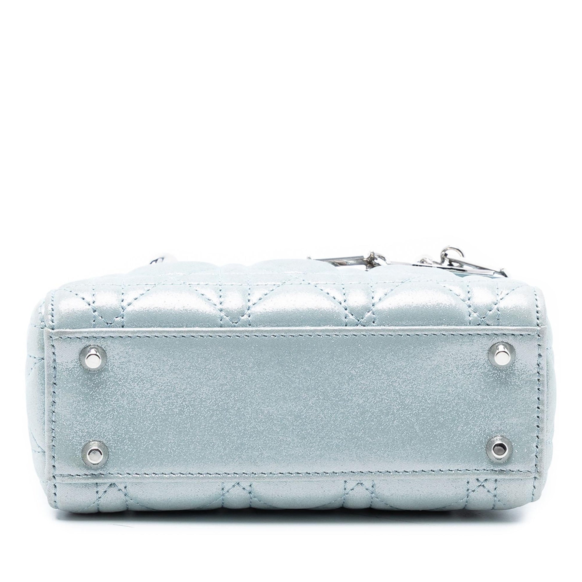 Dior Iridescent Cannage Lady Satchel Bag Lambskin Mini Lady Dior 15