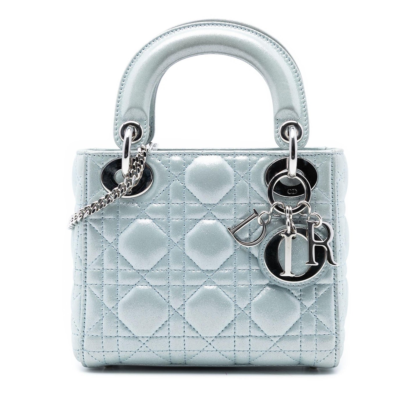 Dior Iridescent Cannage Lady Satchel Bag Lambskin Mini Lady Dior 15