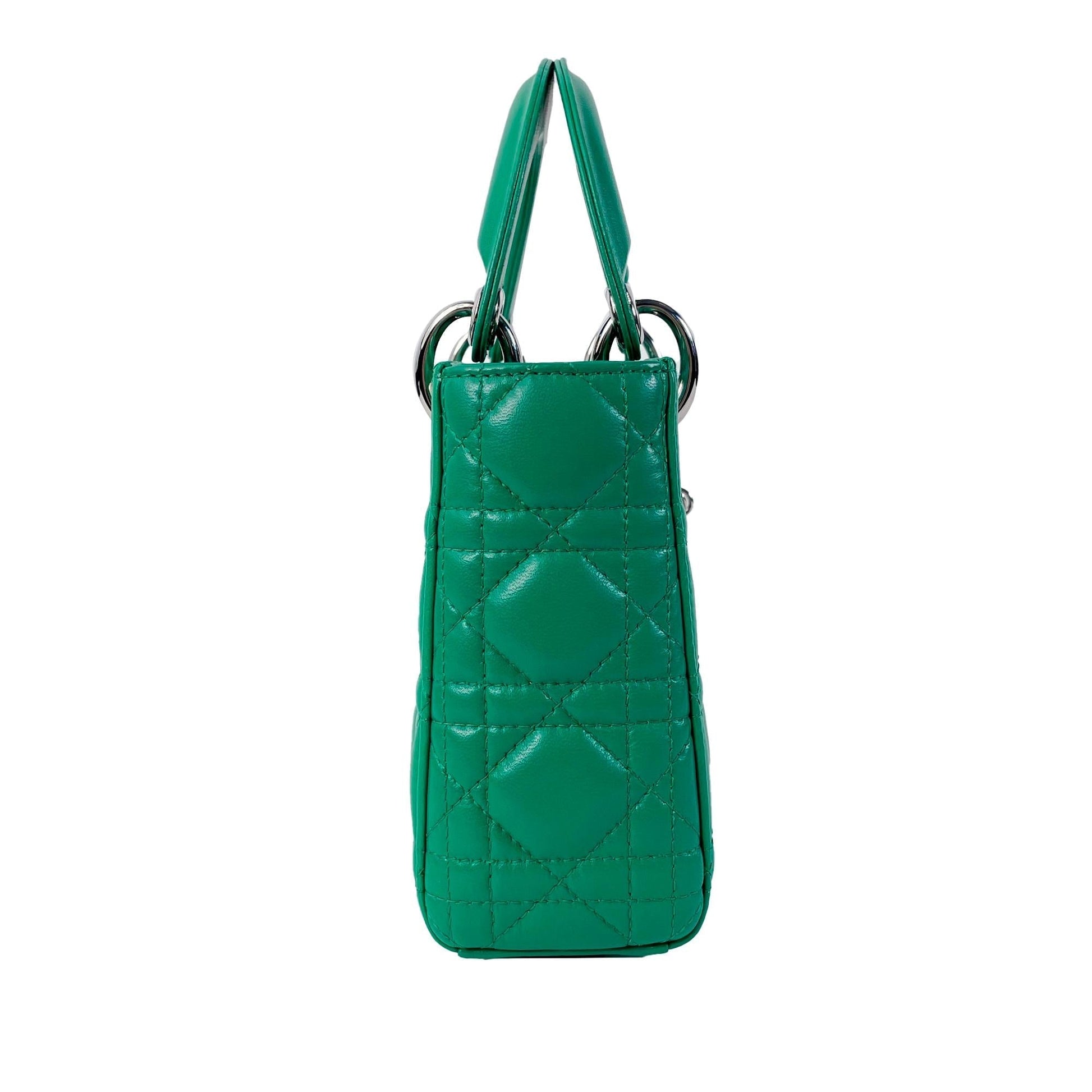 Dior Cannage Lady Shg Uymeoy Satchel Bag Lambskin Mini