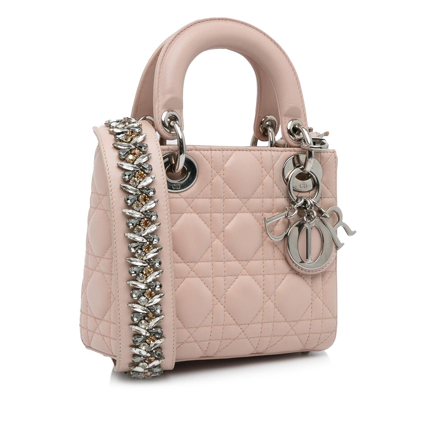 Dior Cannage Lady Shg 6R4Olg Satchel Bag Lambskin Mini