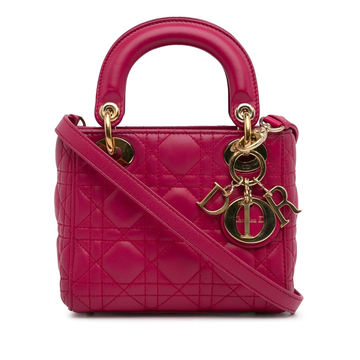 Dior Cannage Lady Satchel Bag Lambskin Mini