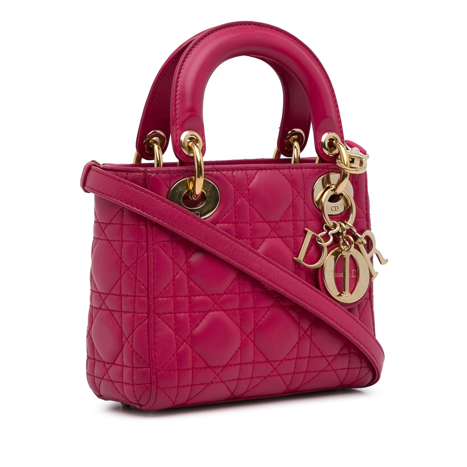 Dior Cannage Lady Satchel Bag Lambskin Mini