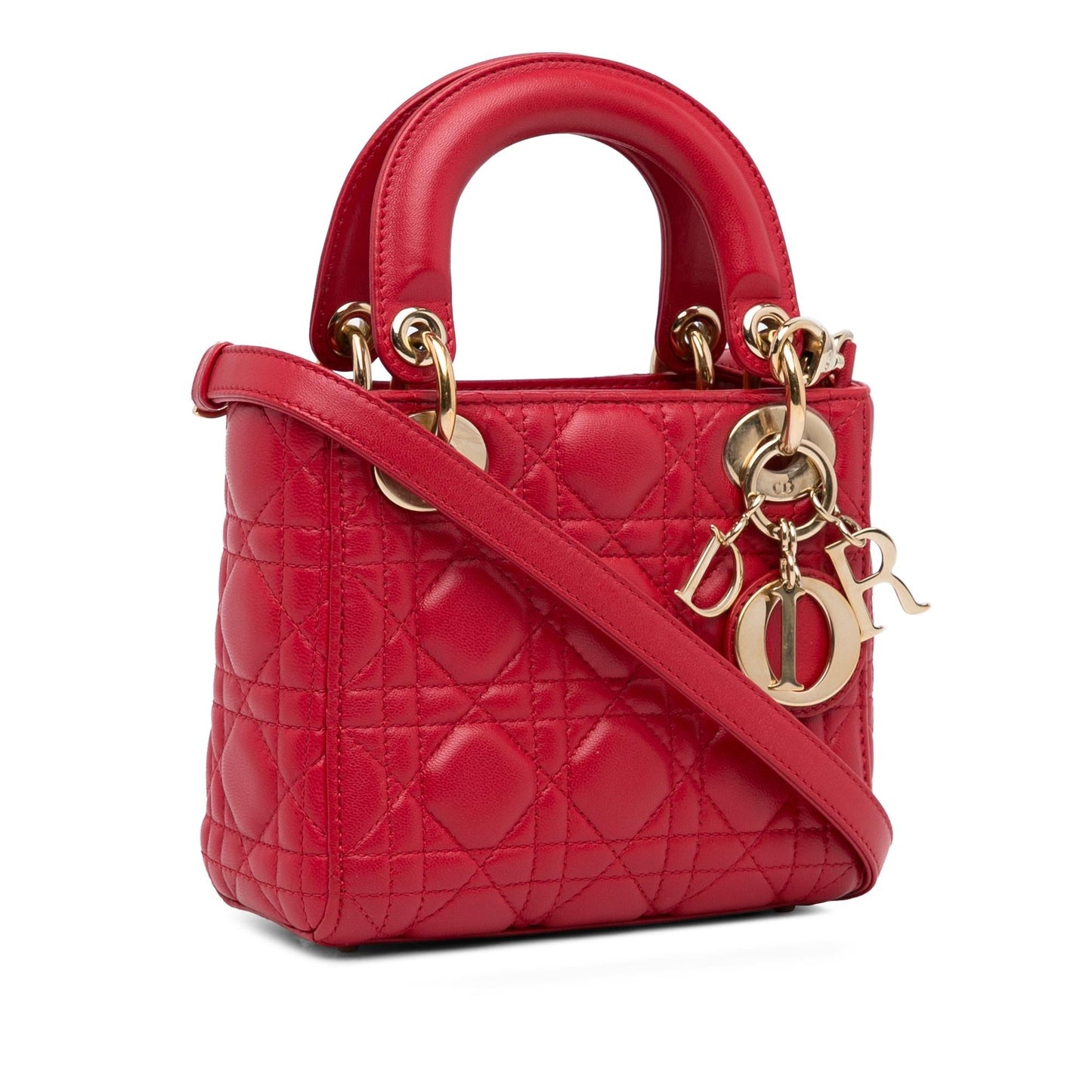 Dior Cannage Lady Shg Xpsv3N Satchel Bag Lambskin Mini