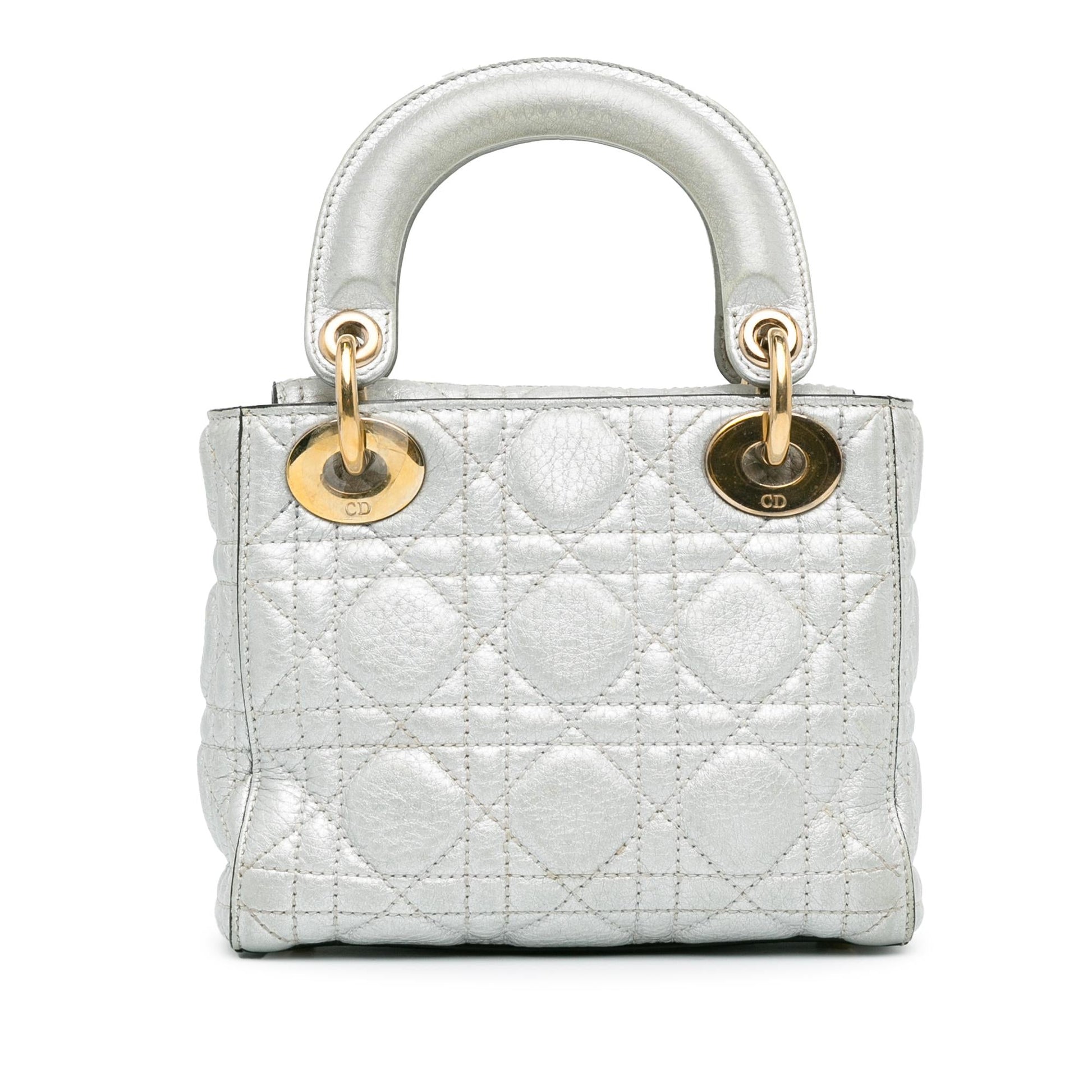 Dior Cannage Lady Shg Vmnf5T Satchel Bag Lambskin Mini