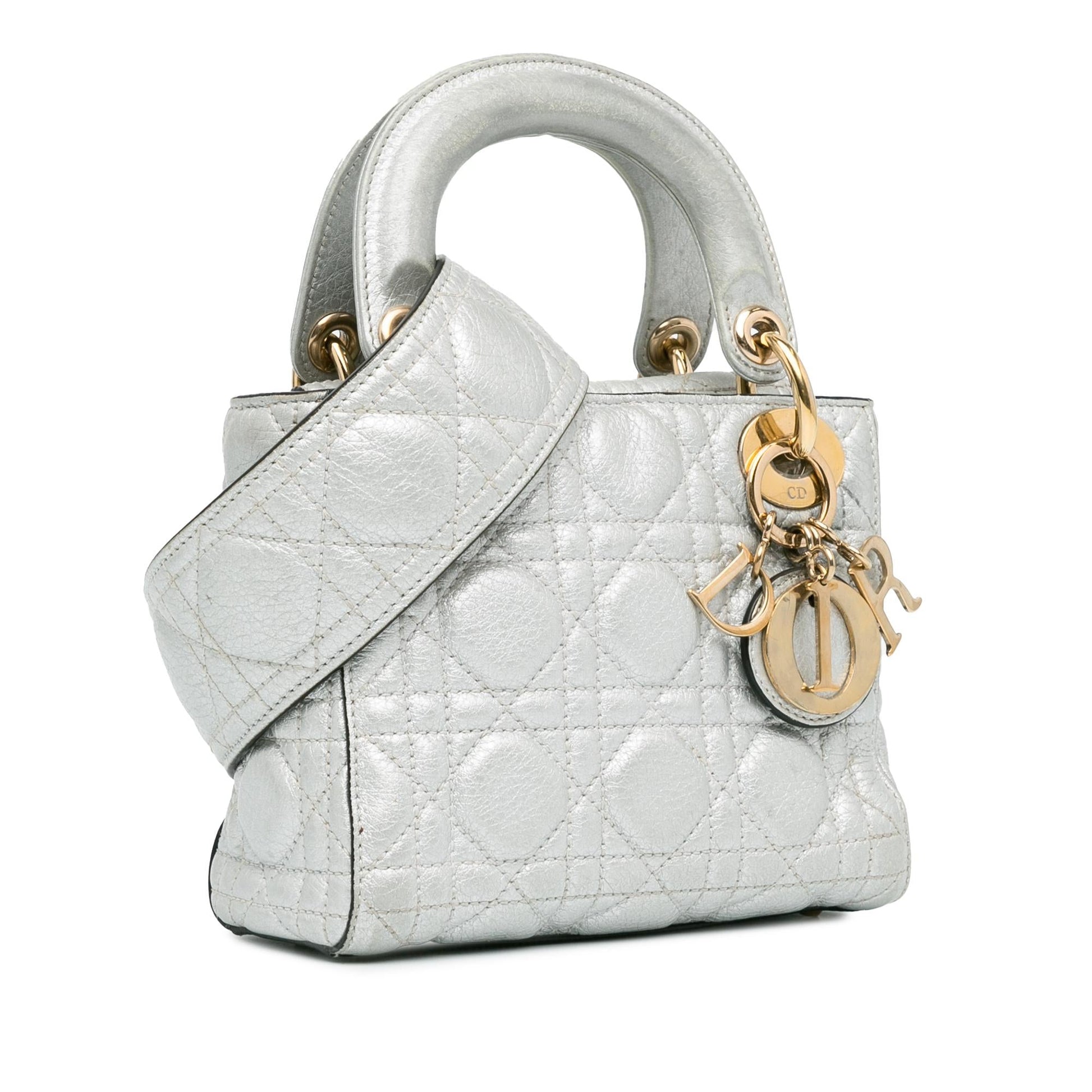 Dior Cannage Lady Shg Vmnf5T Satchel Bag Lambskin Mini