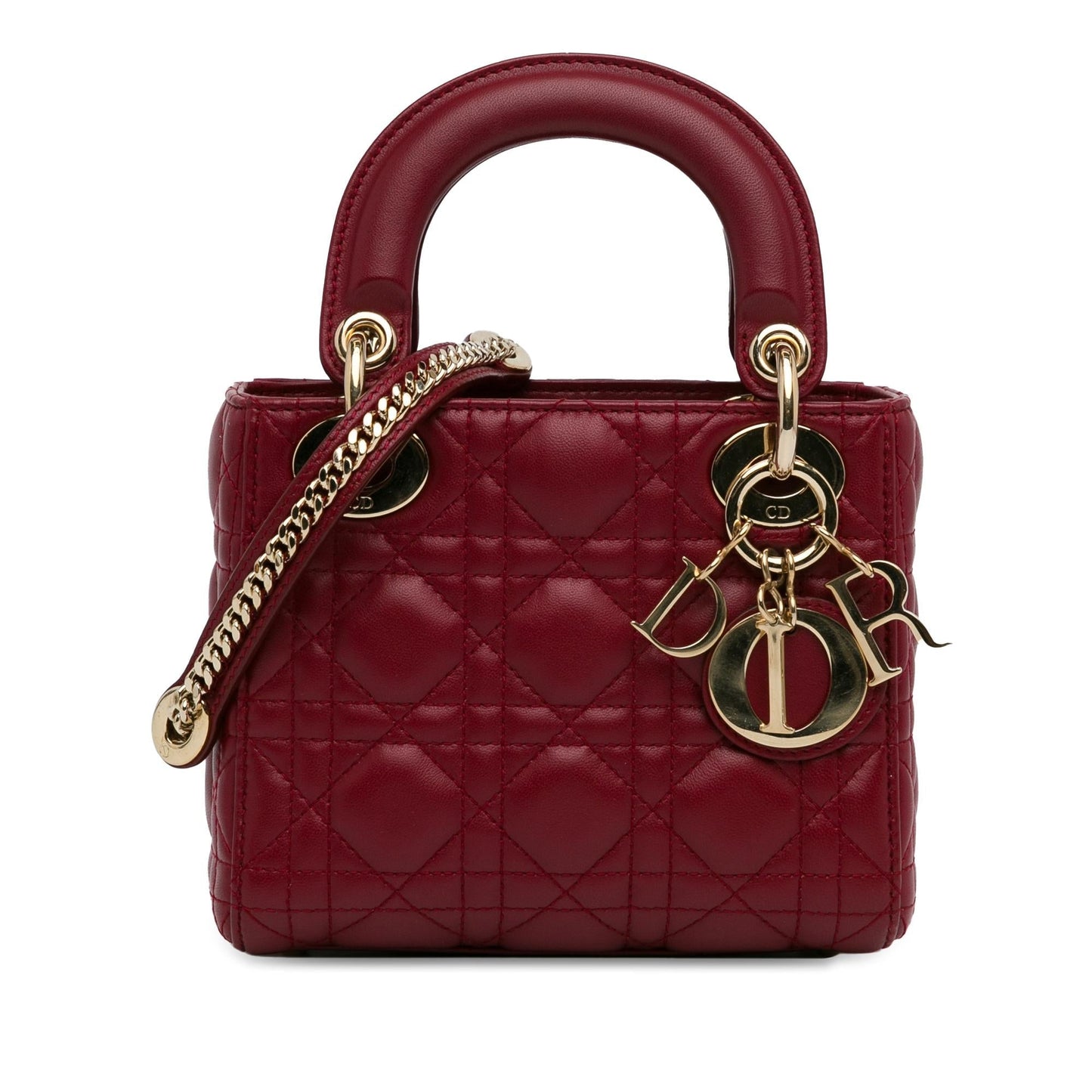 Dior Cannage Lady Shg Xicbli Satchel Bag Lambskin Mini