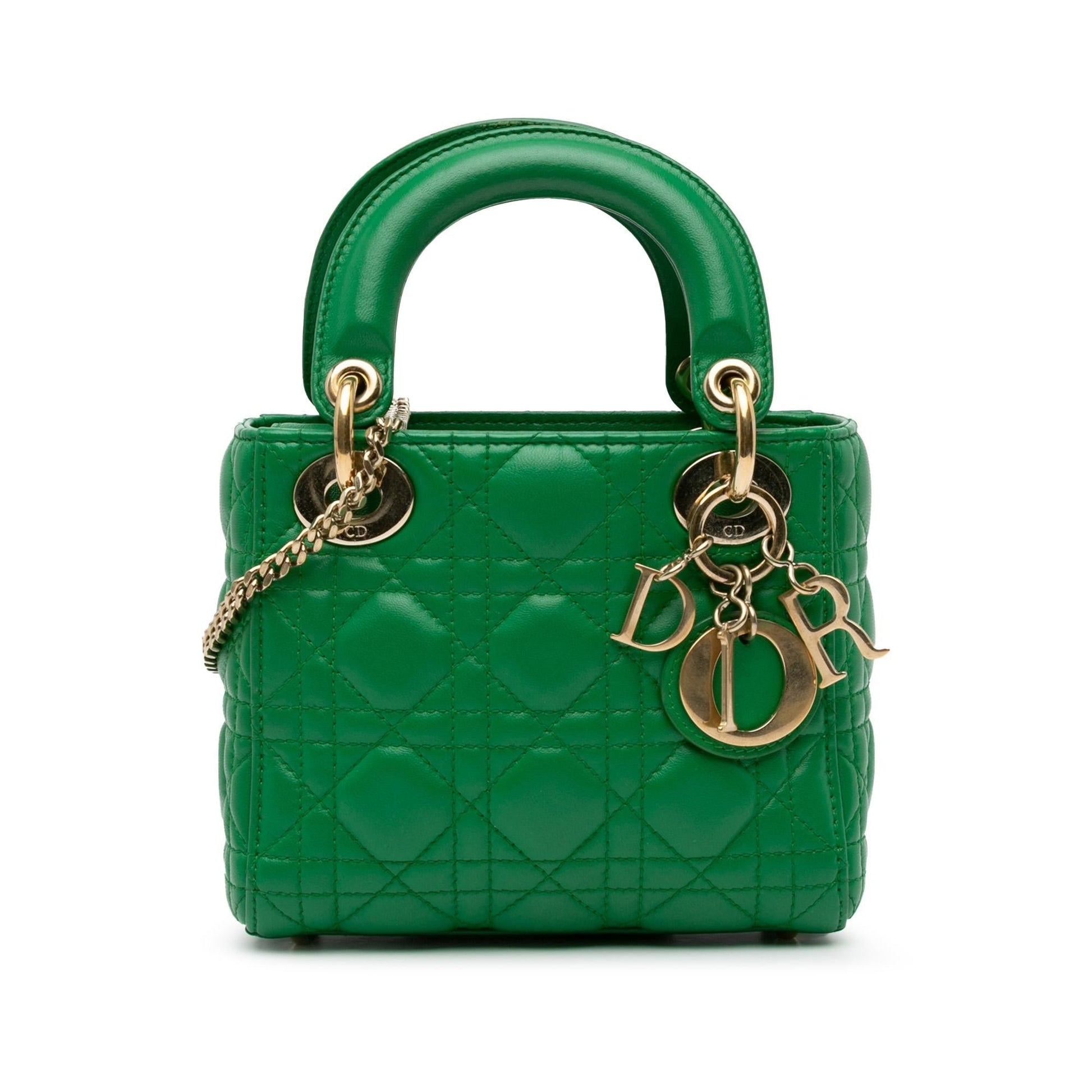 Dior Cannage Lady Shg Lllqu0 Satchel Bag Lambskin Mini