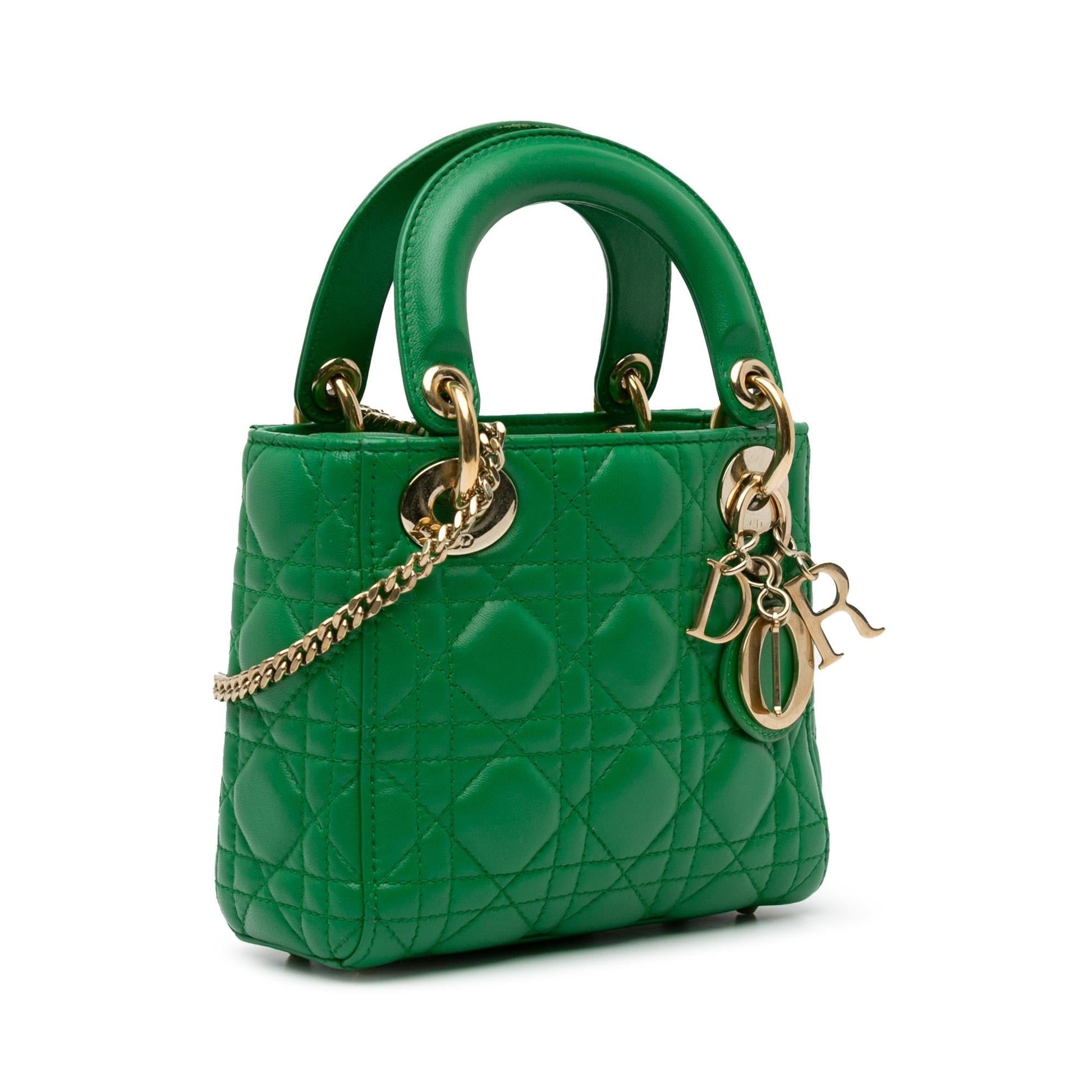 Dior Cannage Lady Shg Lllqu0 Satchel Bag Lambskin Mini