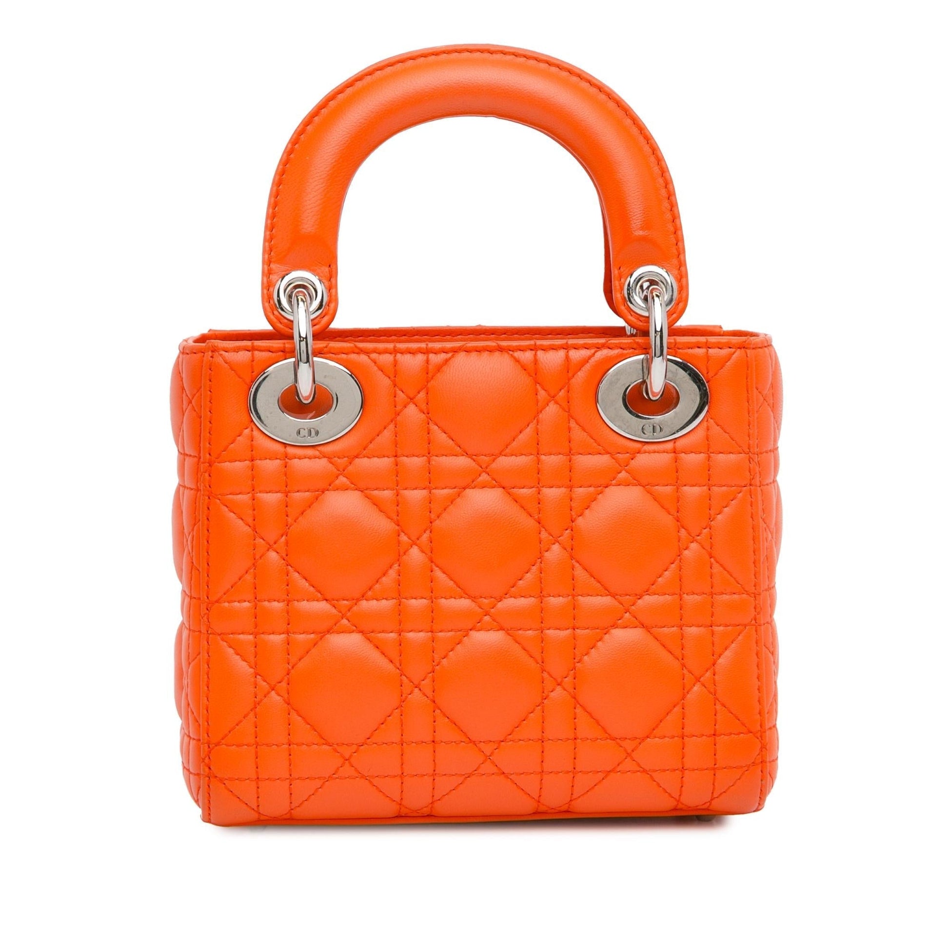 Dior Cannage Lady Shg L3Xsvr Satchel Bag Lambskin Mini