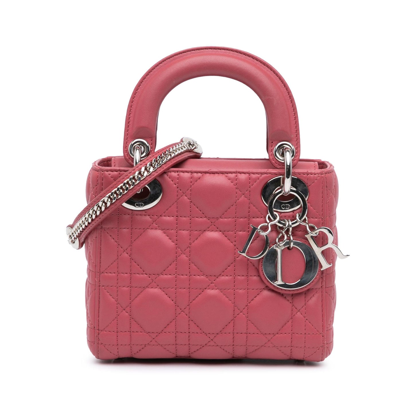 Dior Cannage Lady Satchel Bag Lambskin Mini Dior Shg Eirsfh