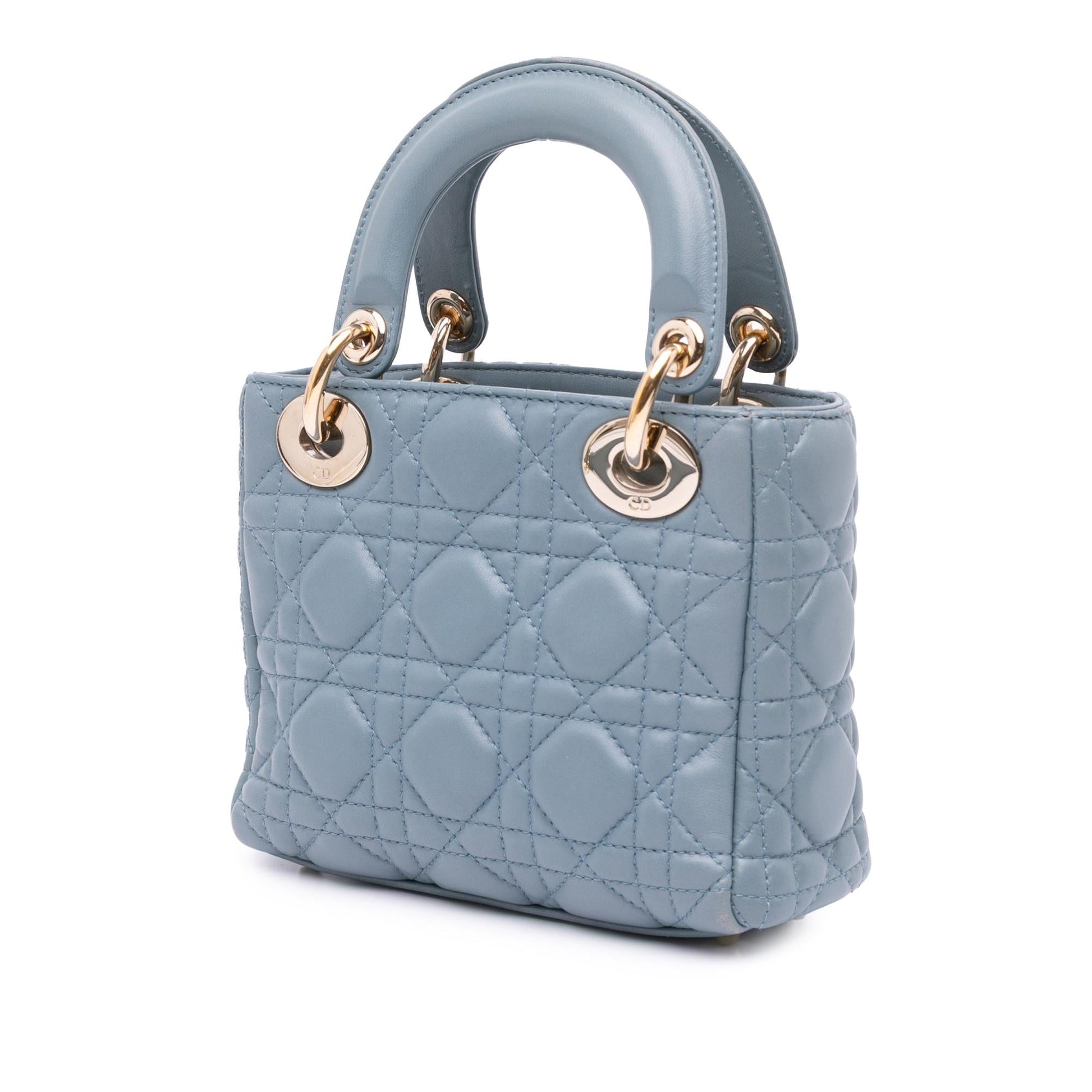 Dior Cannage Lady Satchel Bag Lambskin Mini Lady Dior 4