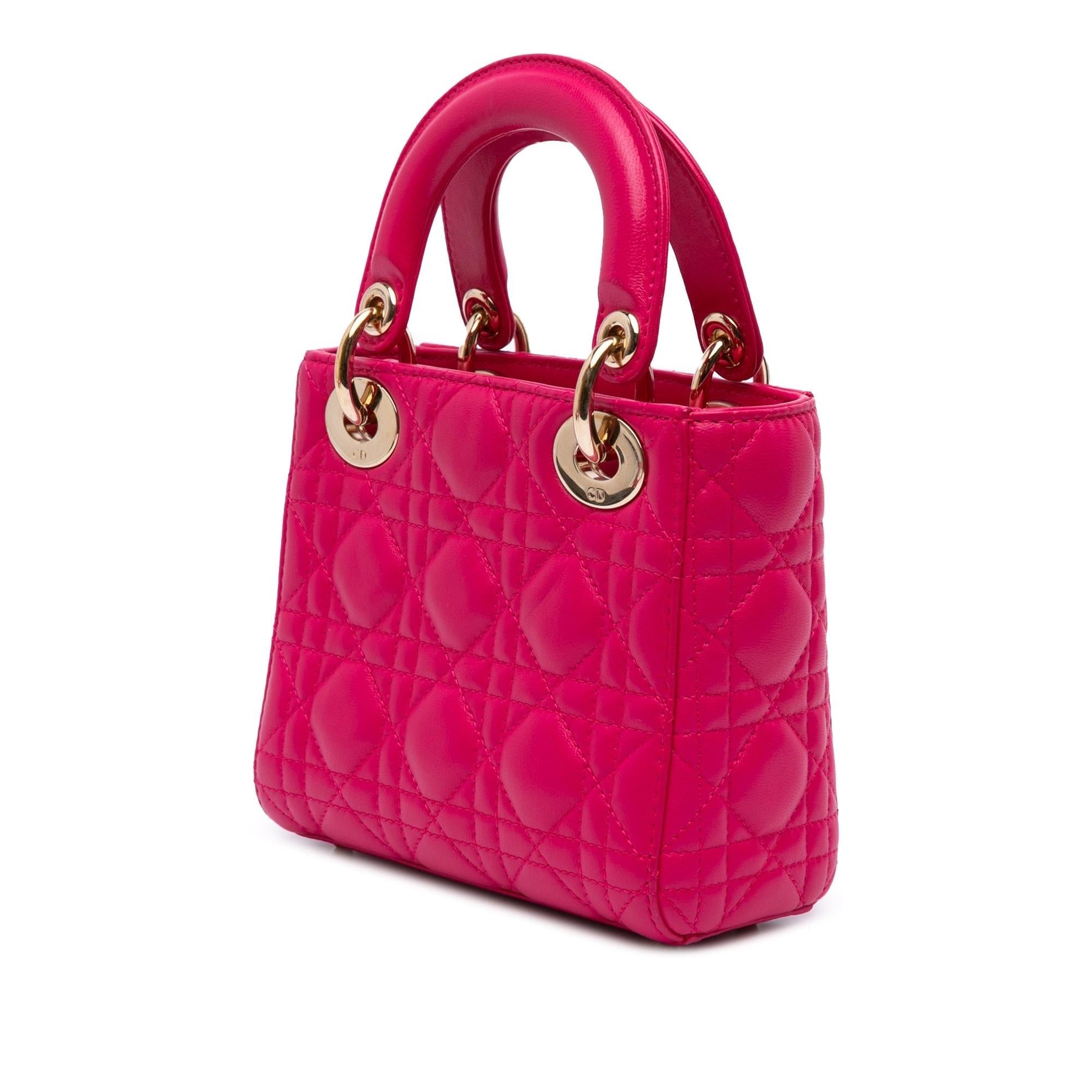 Dior Cannage Lady Satchel Bag Lambskin Mini Lady Dior 7
