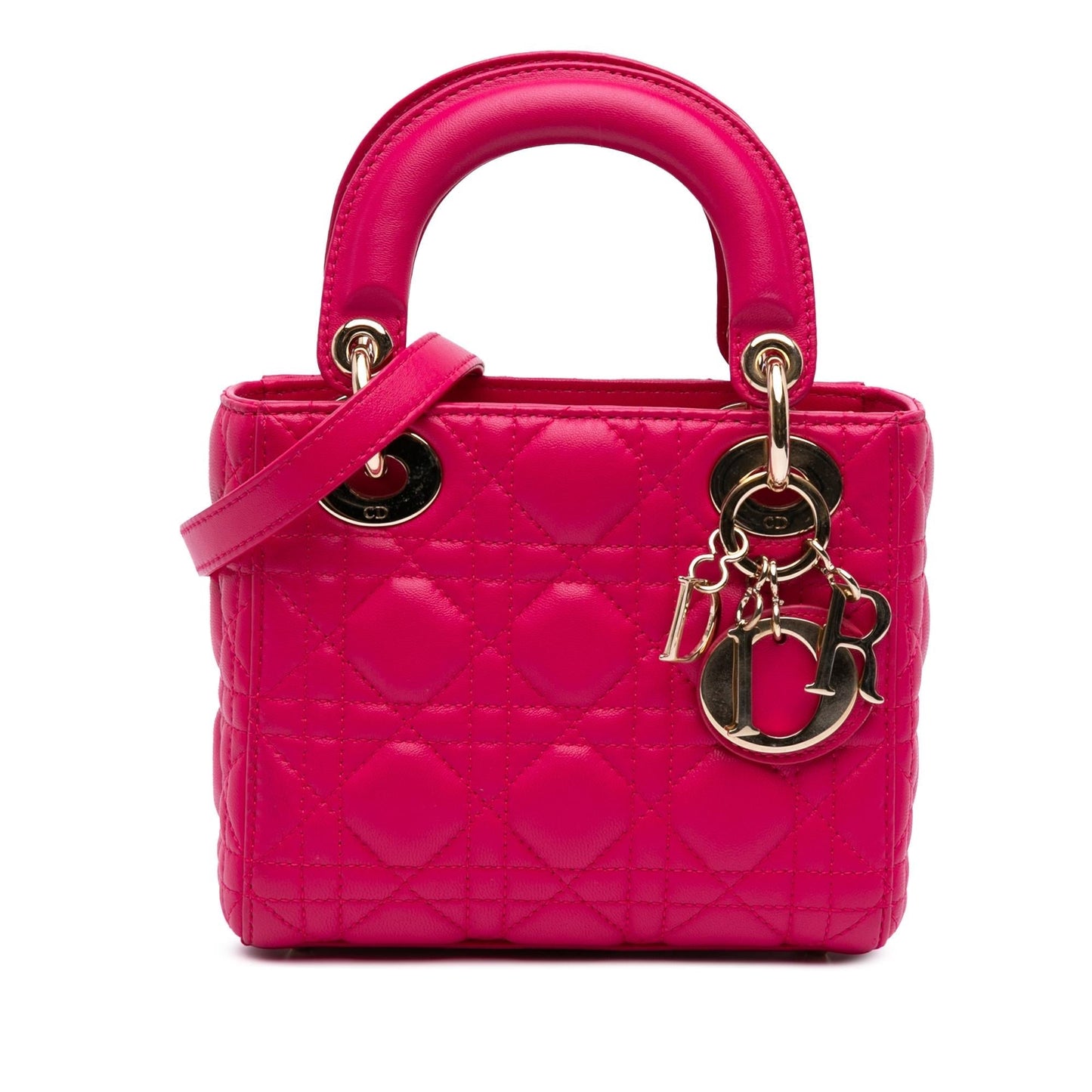 Dior Cannage Lady Satchel Bag Lambskin Mini Lady Dior 8