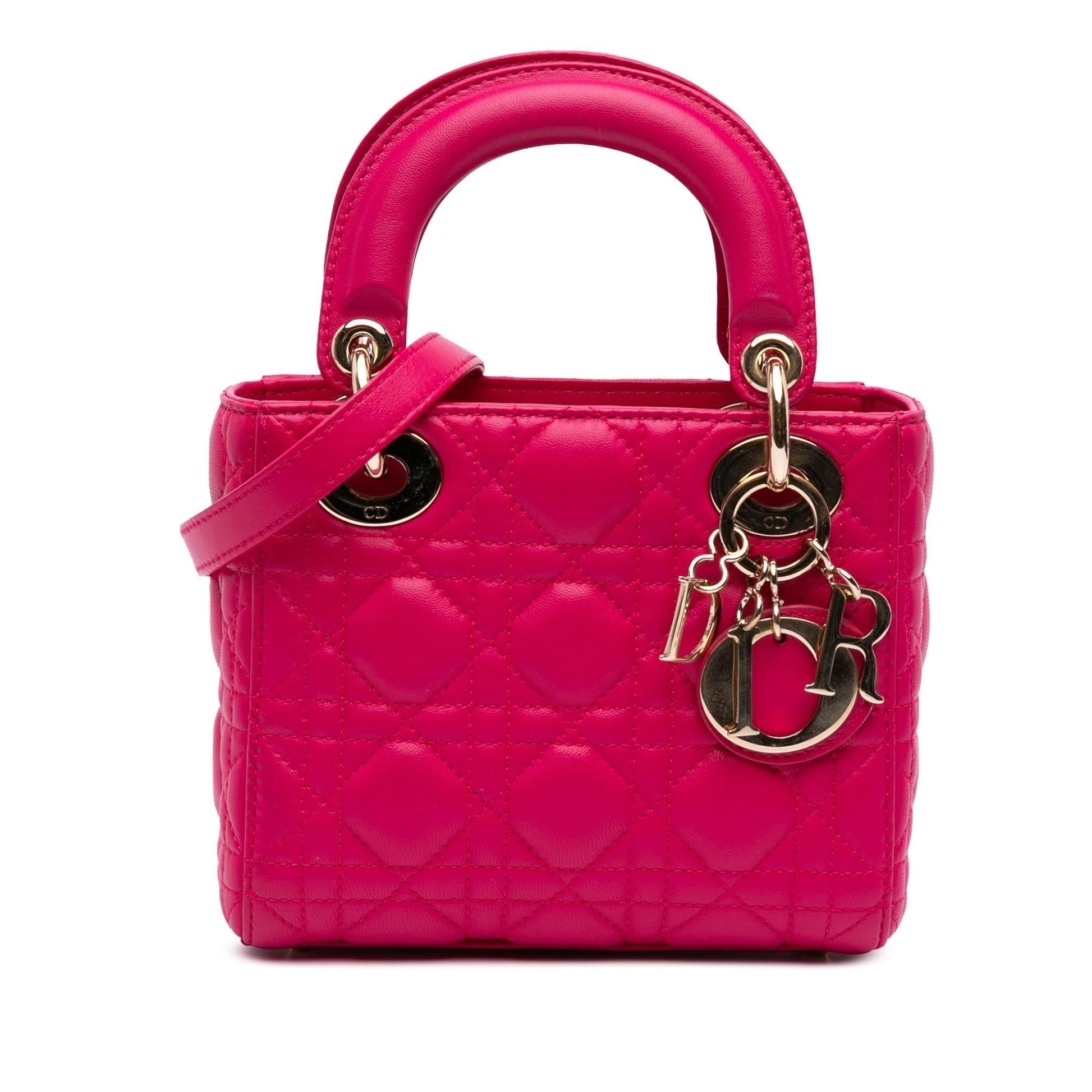 Dior Cannage Lady Satchel Bag Lambskin Mini Lady Dior 8