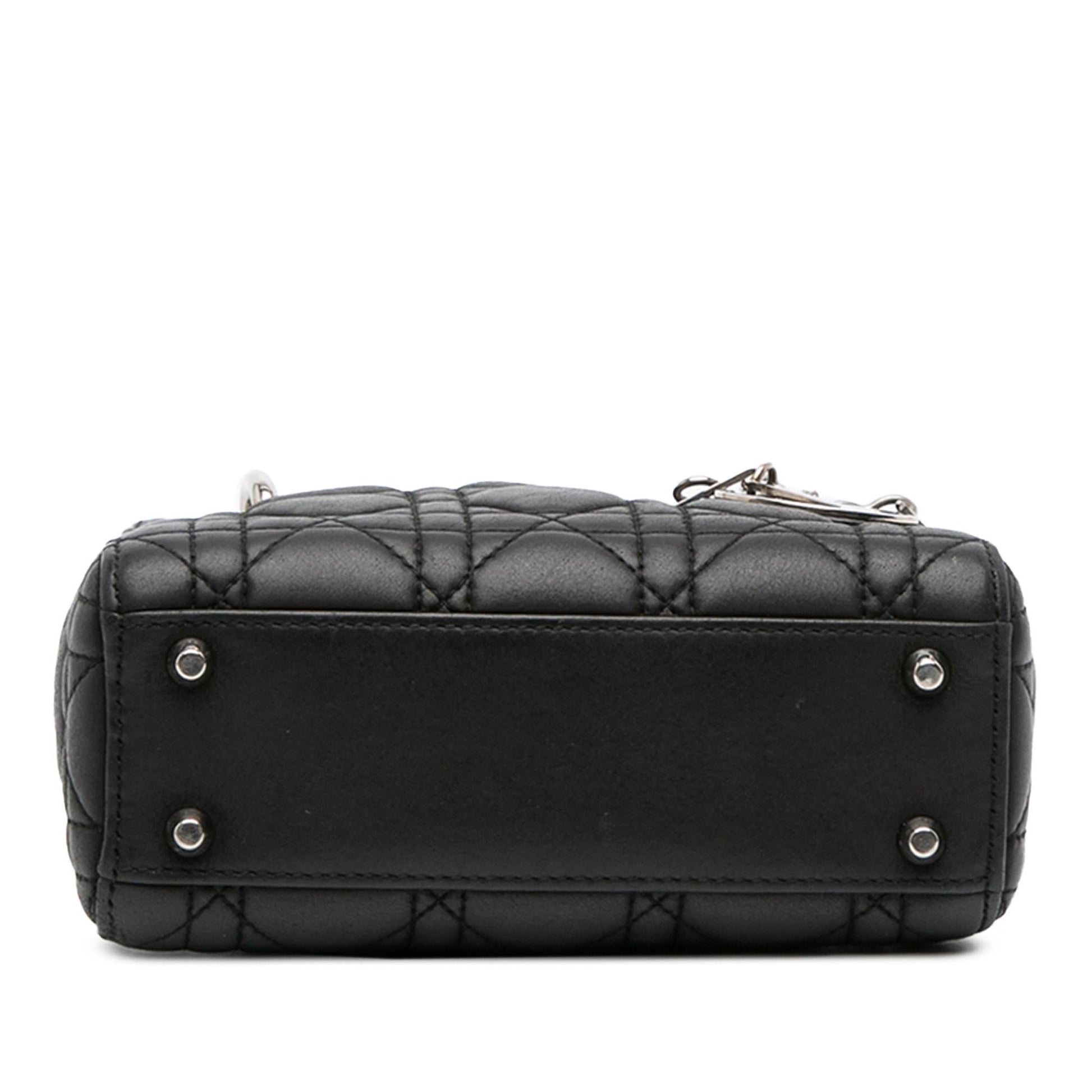 Dior Cannage Lady Satchel Bag Lambskin Mini Lady Dior 11