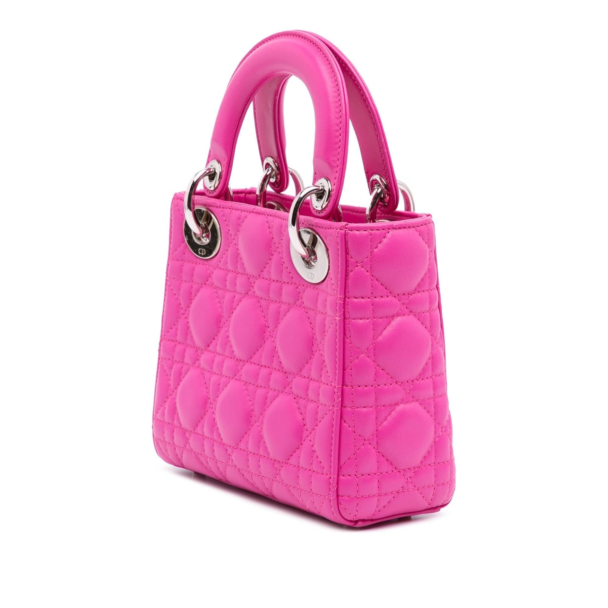 Dior Cannage Lady Satchel Bag Lambskin Mini Lady Dior 12