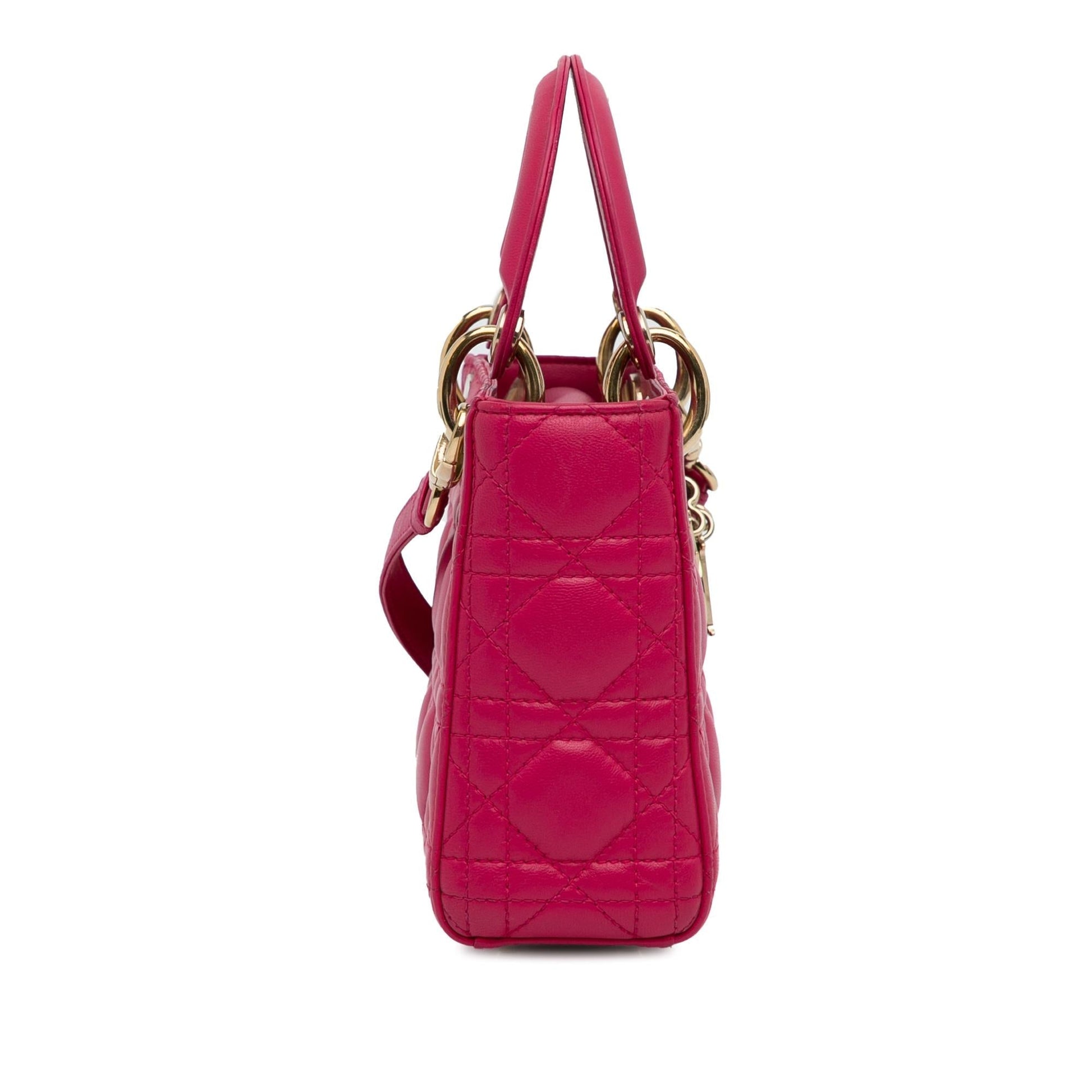 Dior Cannage Lady Satchel Bag Lambskin Mini Lady Dior 13