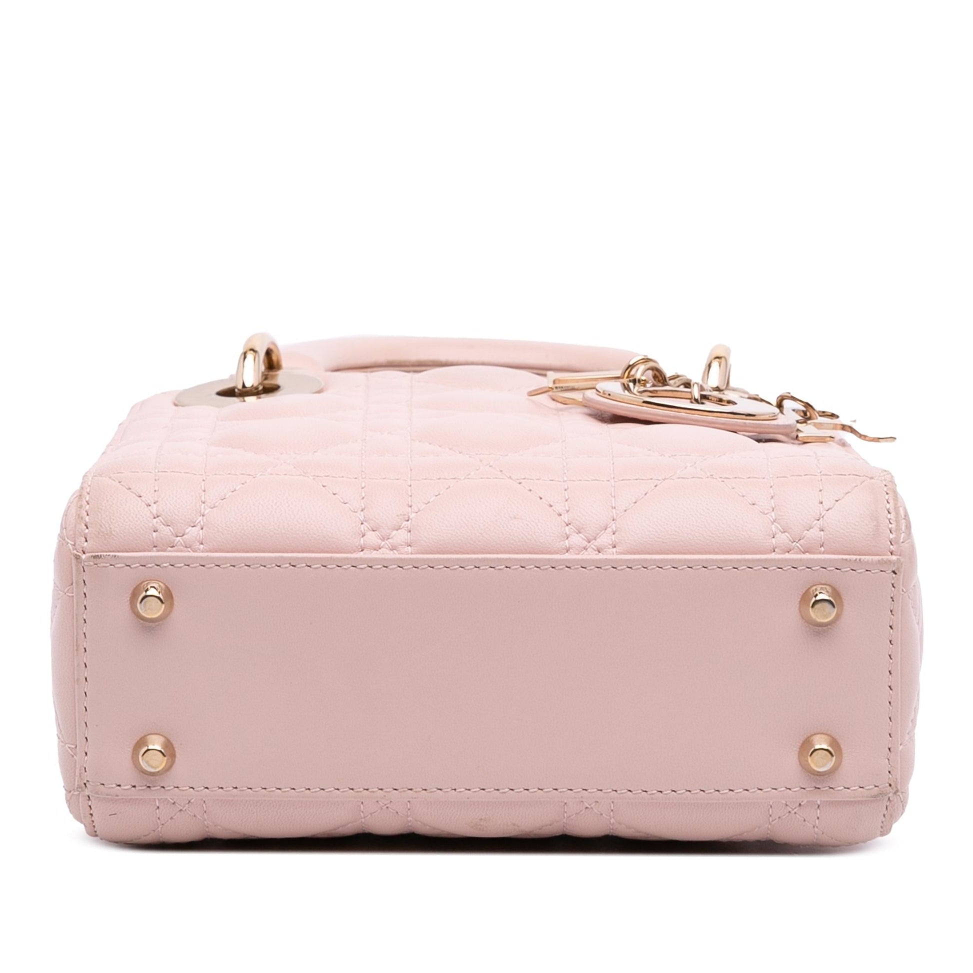 Dior Cannage Lady Satchel Bag Lambskin Mini Lady Dior 16
