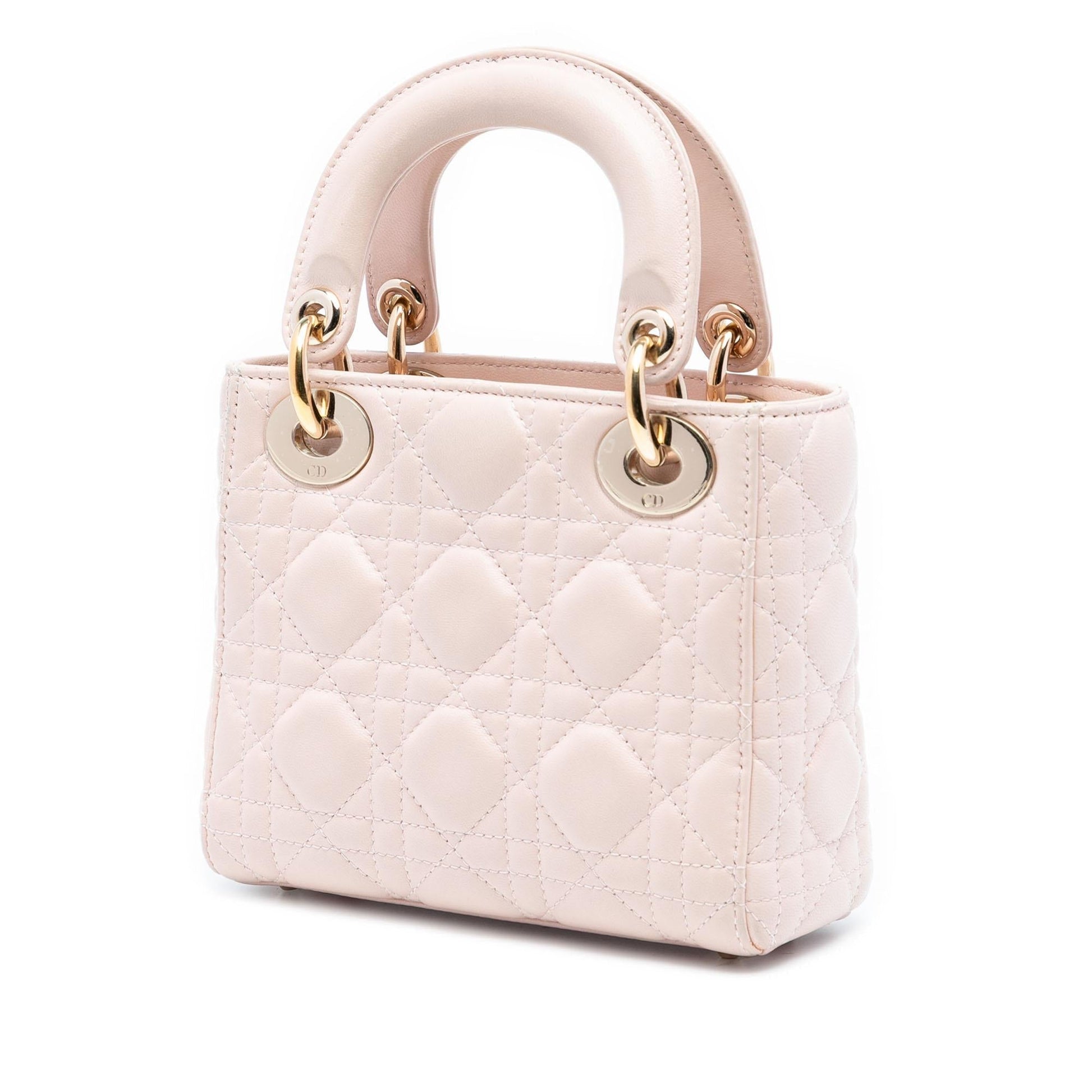 Dior Cannage Lady Satchel Bag Lambskin Mini Lady Dior 18