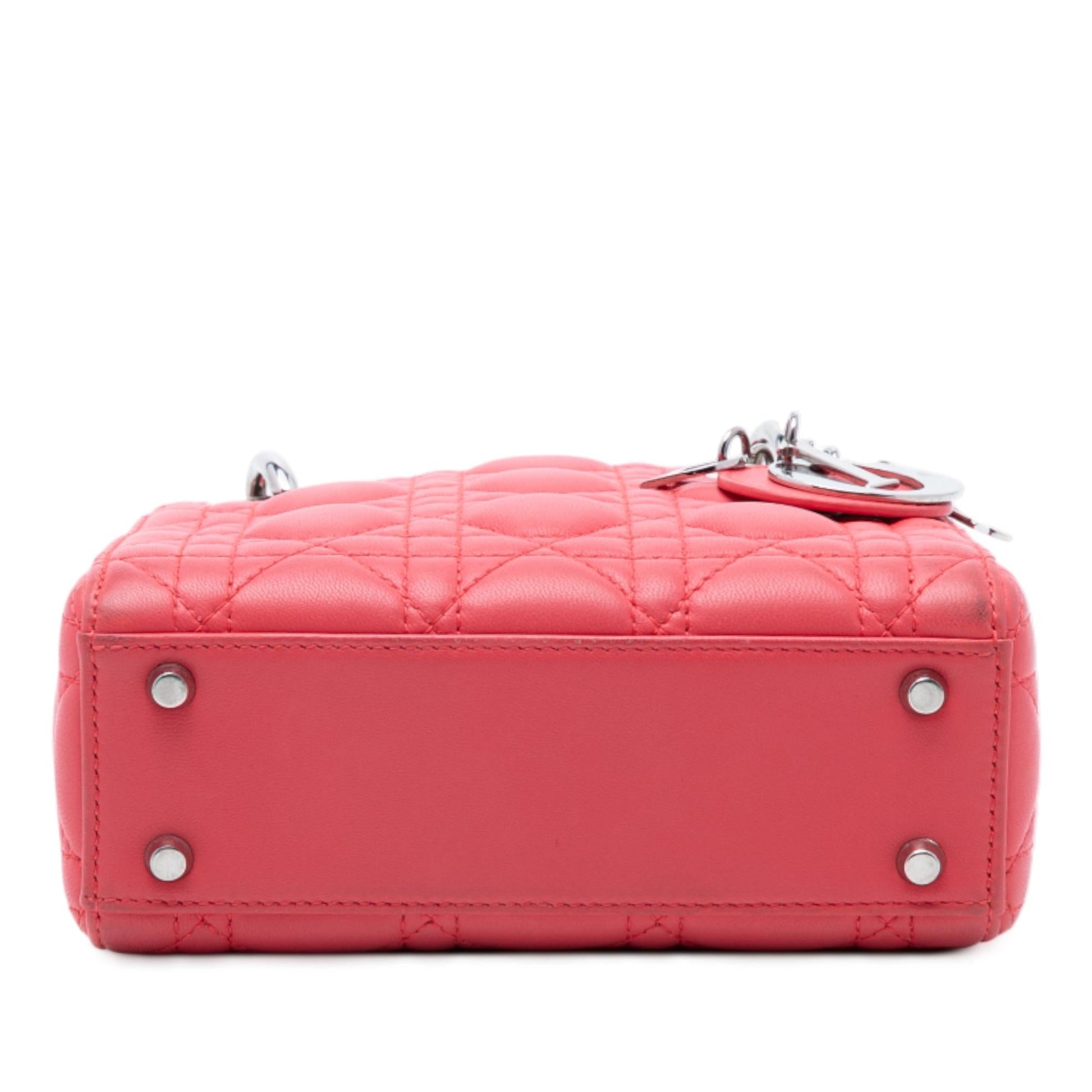 Dior Cannage Lady Satchel Bag Lambskin Mini Lady Dior 19