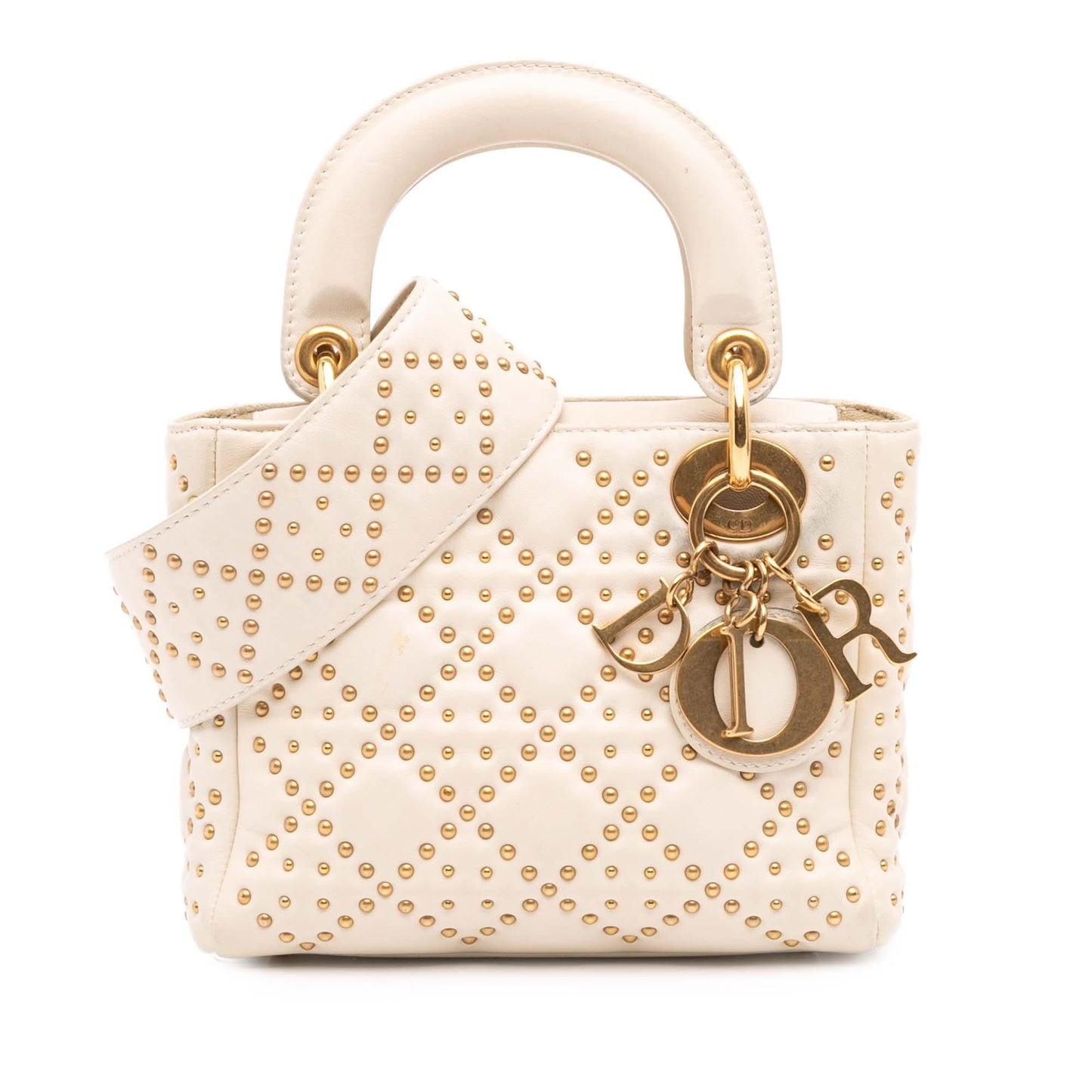 Dior Cannage Studded Supple Lady Satchel Bag Lambskin Mini Lady Dior 1