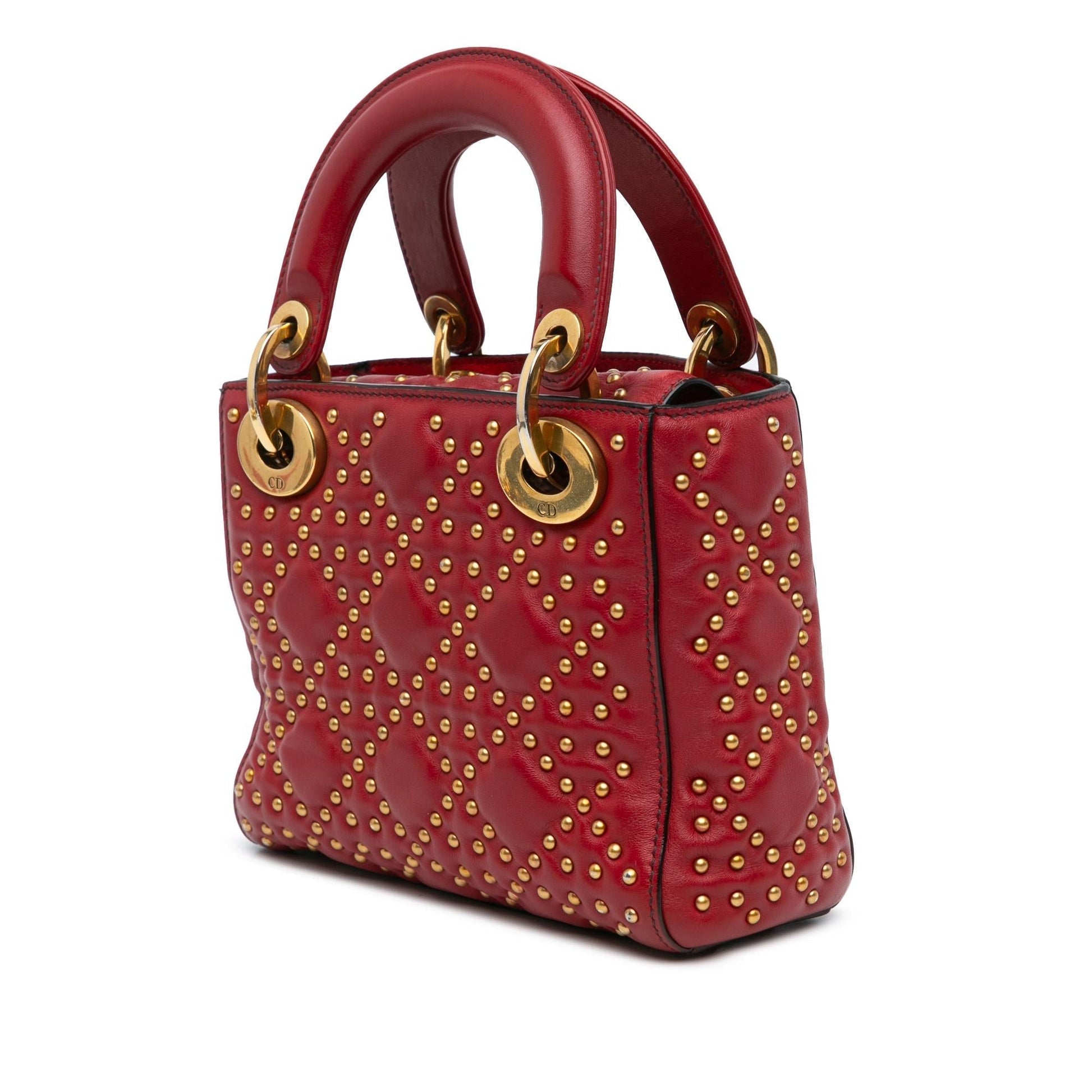 Dior Cannage Studded Supple Lady Satchel Bag Lambskin Mini Lady Dior 3