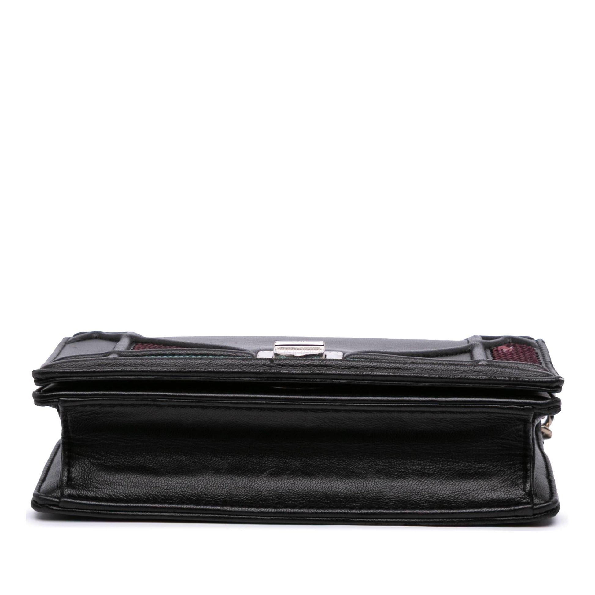 Dior Sequin ama Crossbody Bag Lambskin Mini Flap