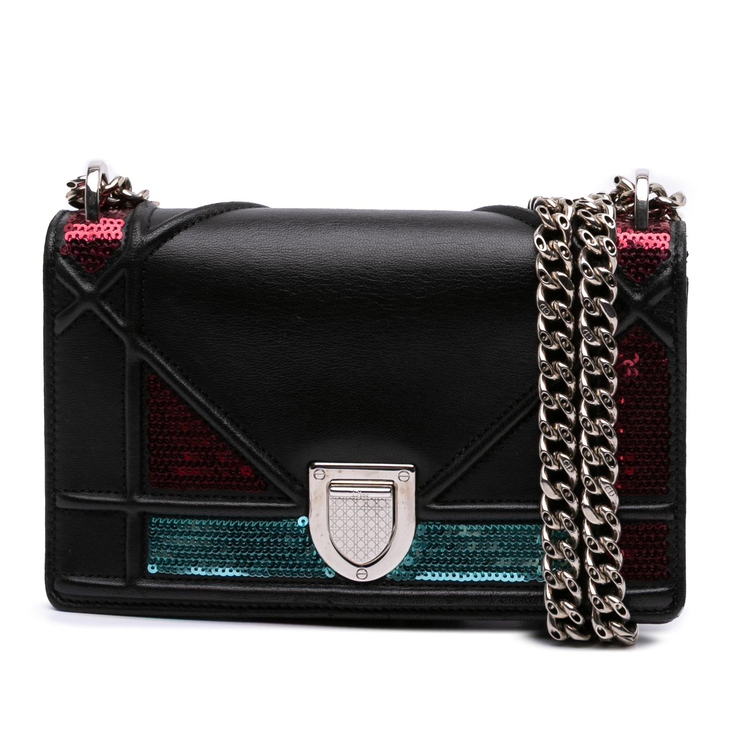 Dior Sequin ama Crossbody Bag Lambskin Mini Flap