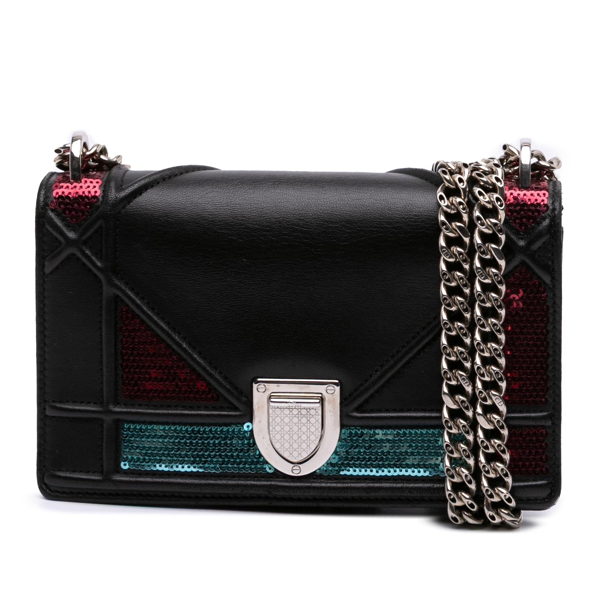 Dior Sequin ama Crossbody Bag Lambskin Mini Flap