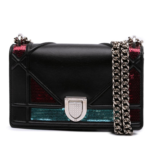 Dior Sequin ama Crossbody Bag Lambskin Mini Flap