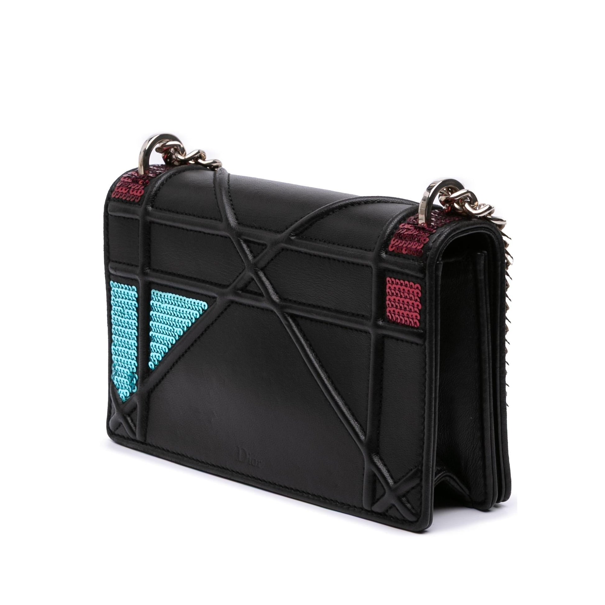 Dior Sequin ama Crossbody Bag Lambskin Mini Flap