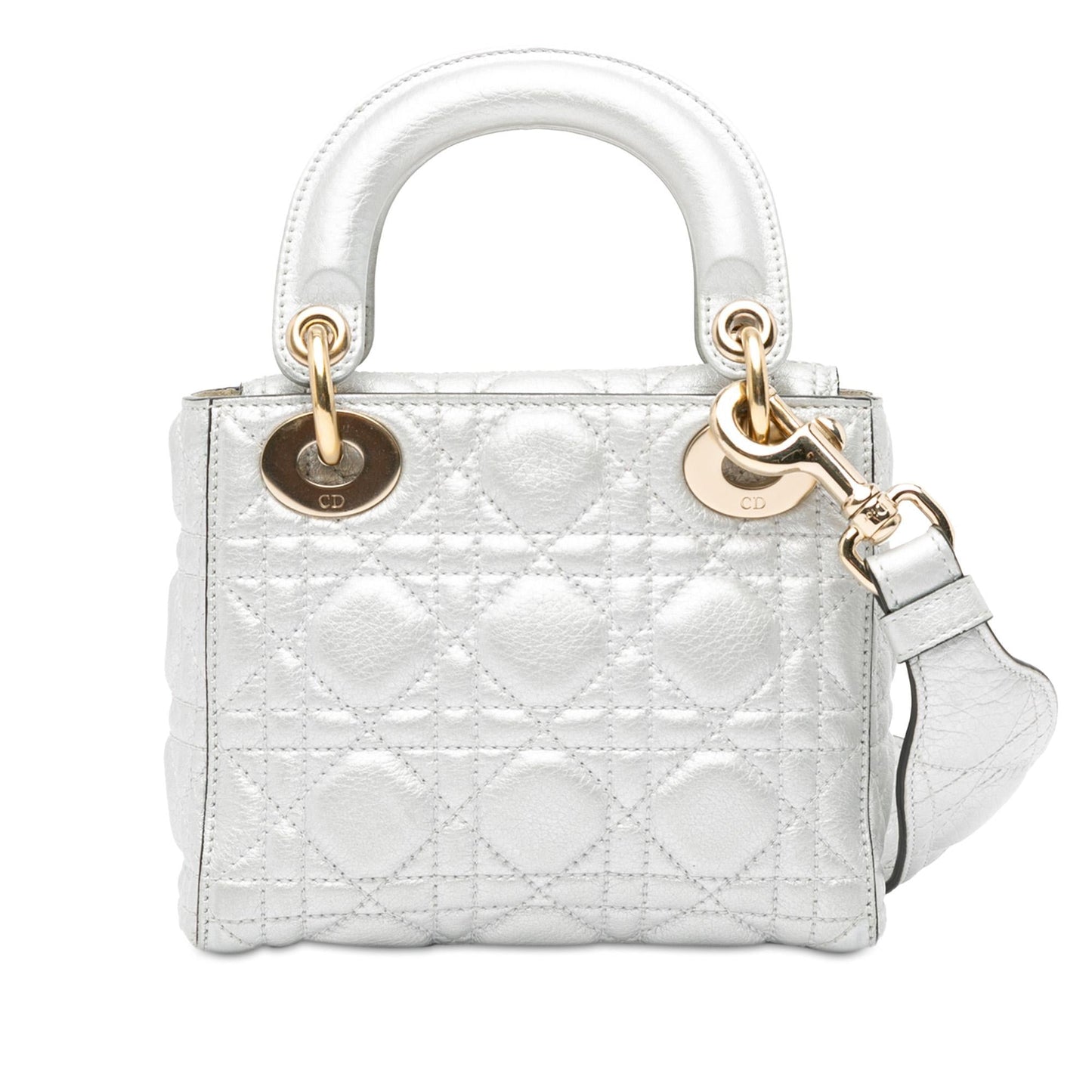 Dior Metallic Calfskin Cannage Supple Lady Shg Txv18M Satchel Mini Satchel Bag