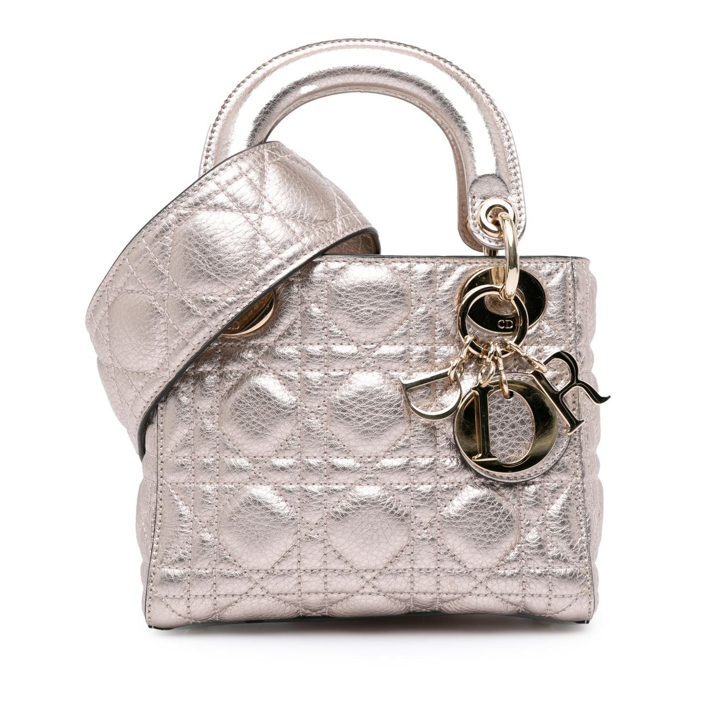 Dior Metallic Calfskin Cannage Supple Lady Shg 6Rxkqg Satchel Mini Satchel Bag