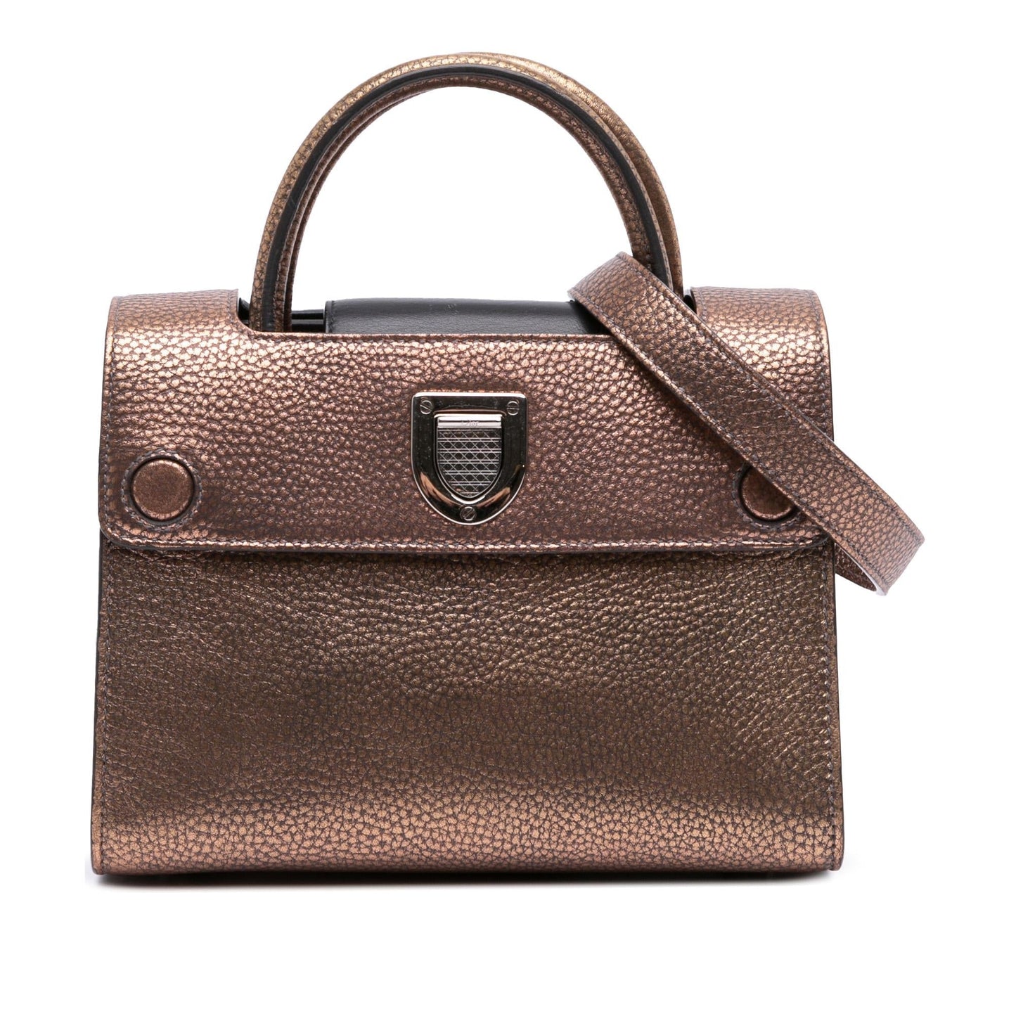 Dior Metallic Grained Calfskin ever Satchel Mini Satchel Bag
